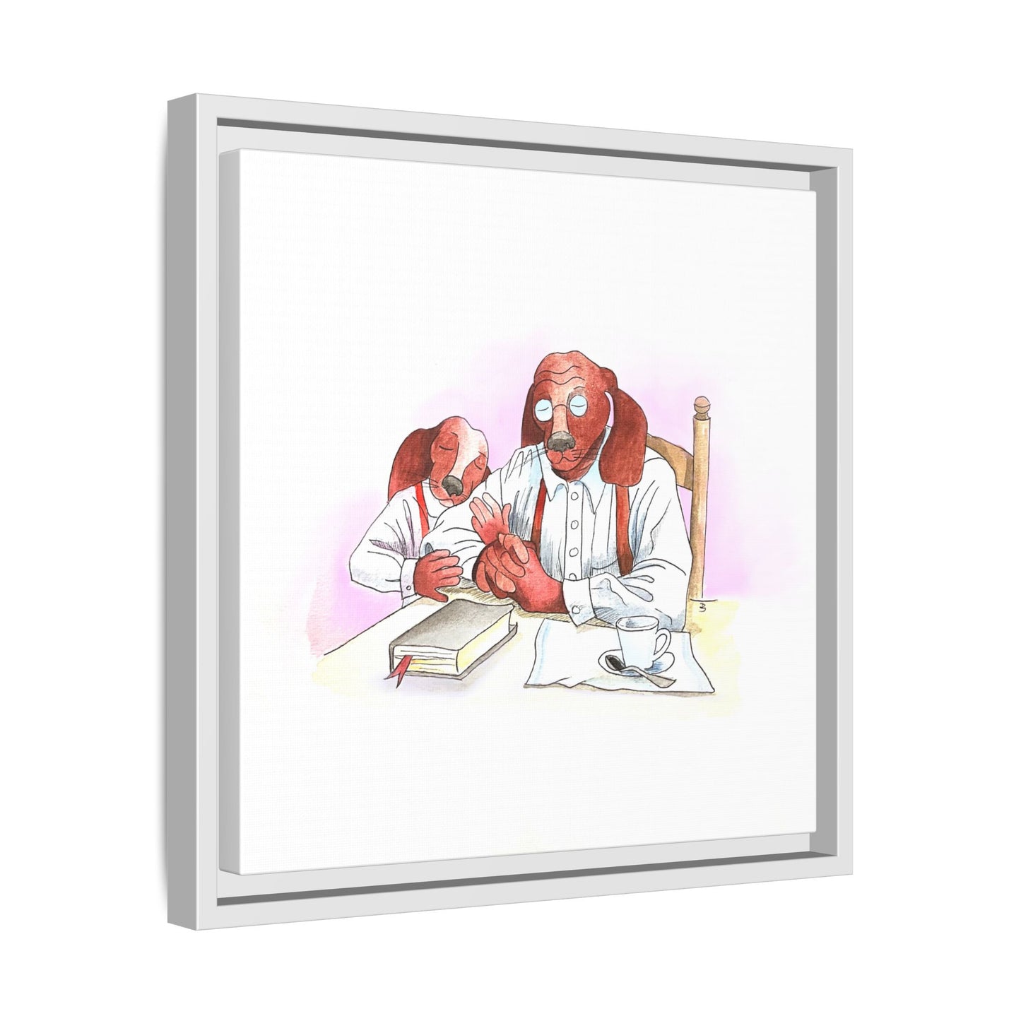 Dogi Fun Matte Canvas Framed