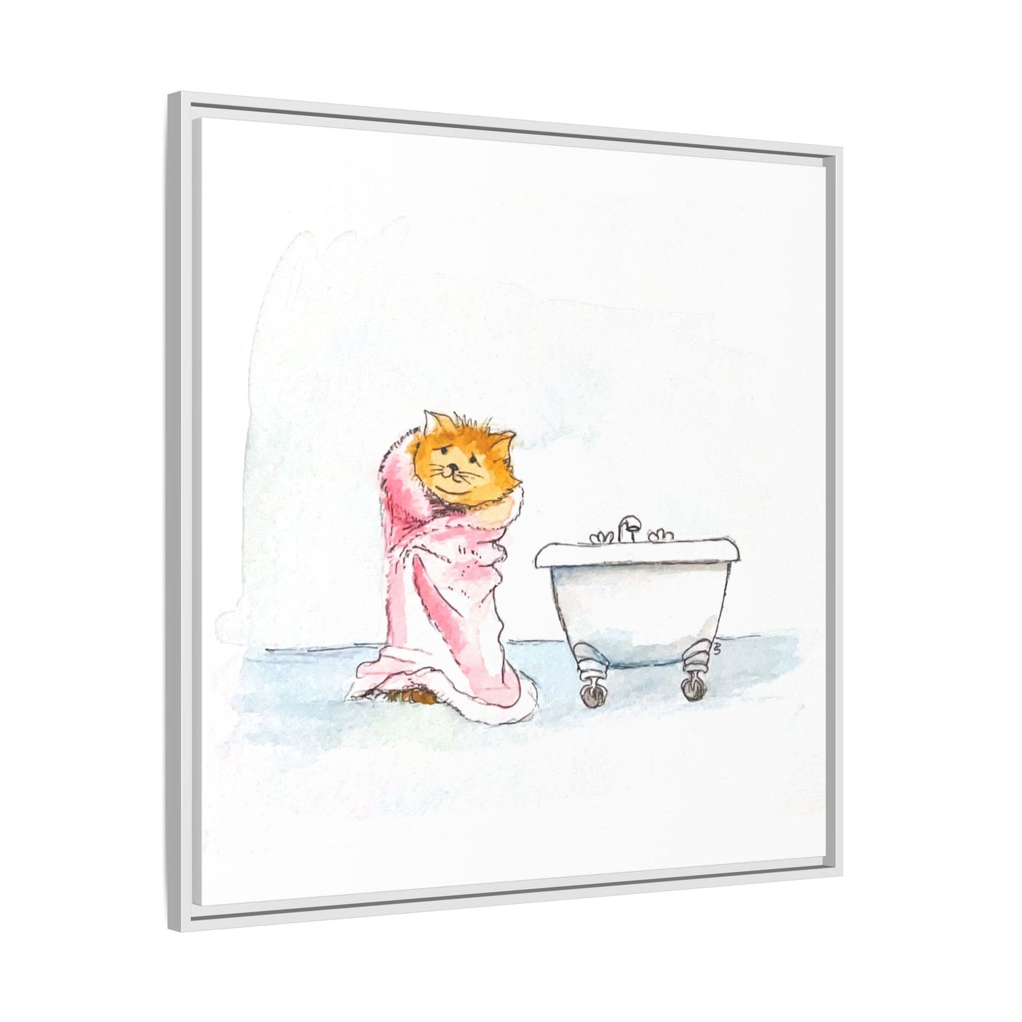 Kitty Fun Matte Canvas Framed