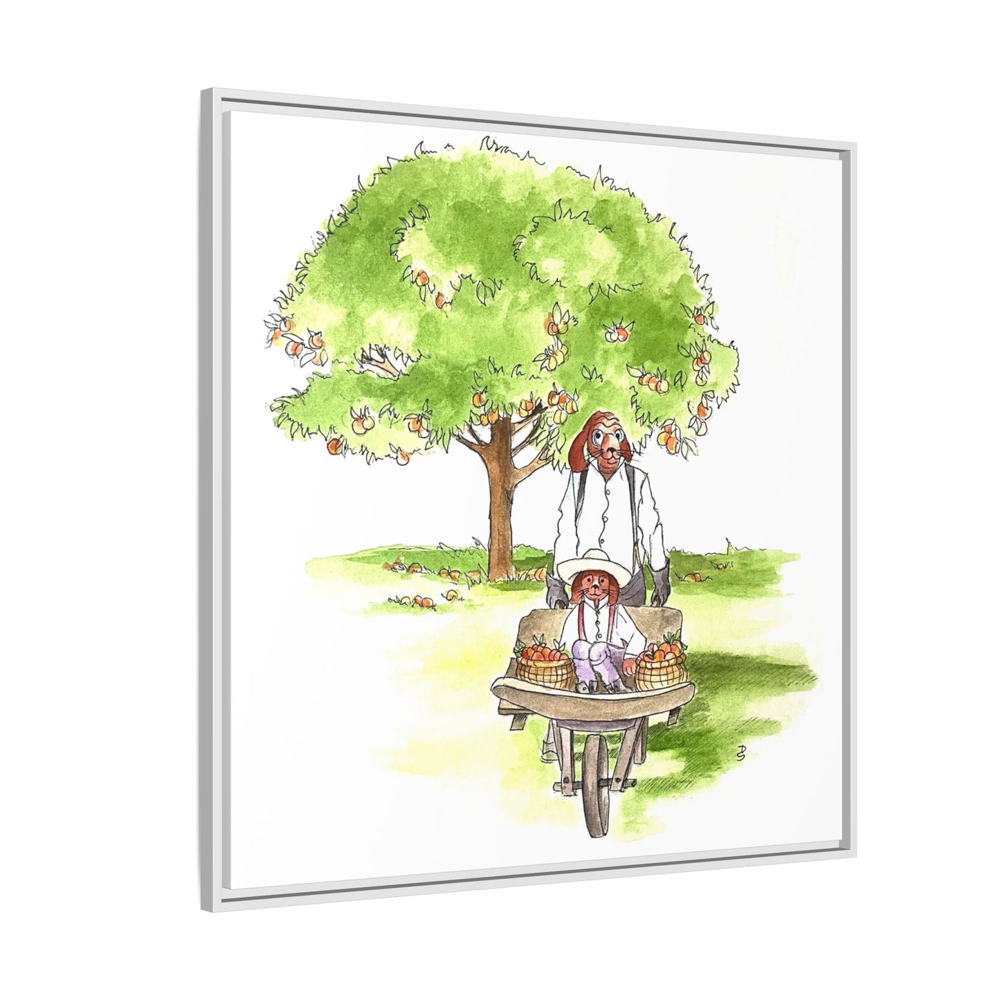Dogi Fun Matte Canvas Framed
