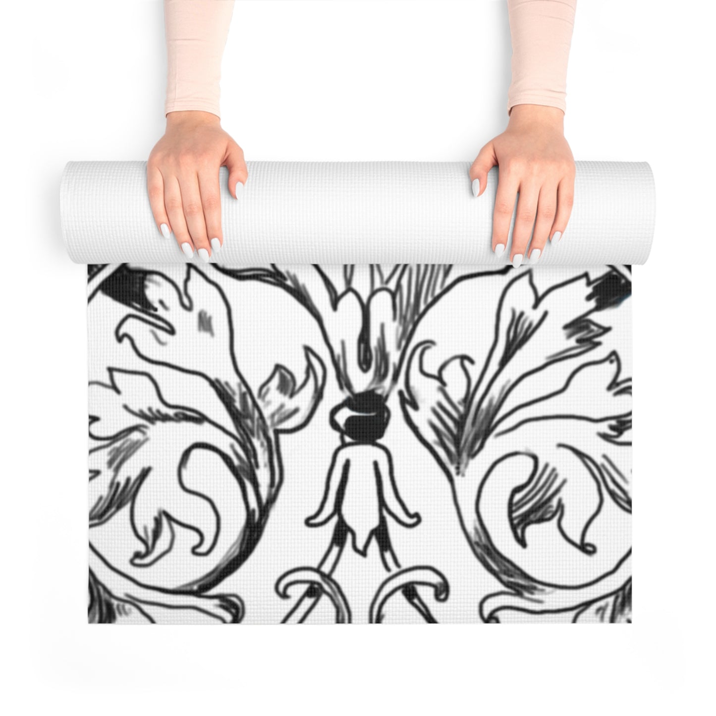 Scrollwork Exercise Mat Black