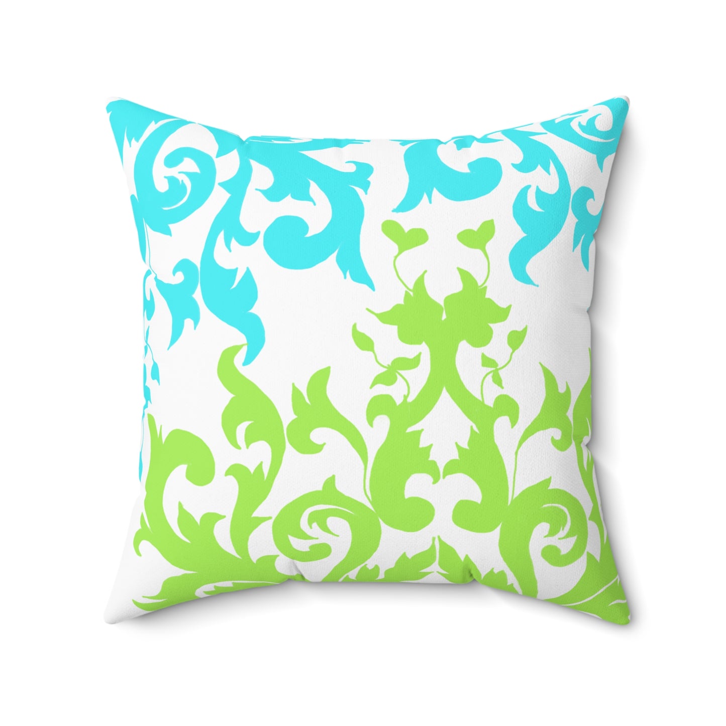Scrollwork Polyester Square Pillow "Devote yourselves..."