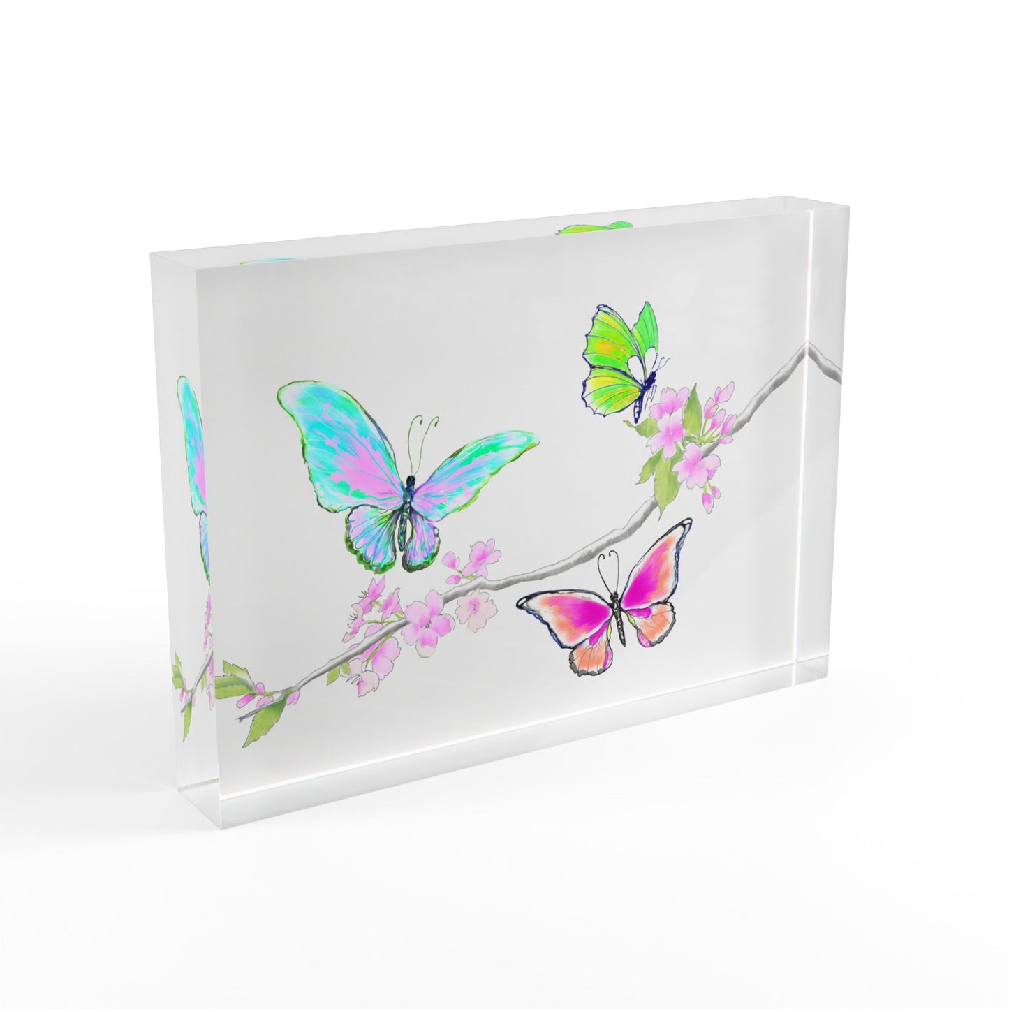 Blossom Whirl Acrylic Art Block