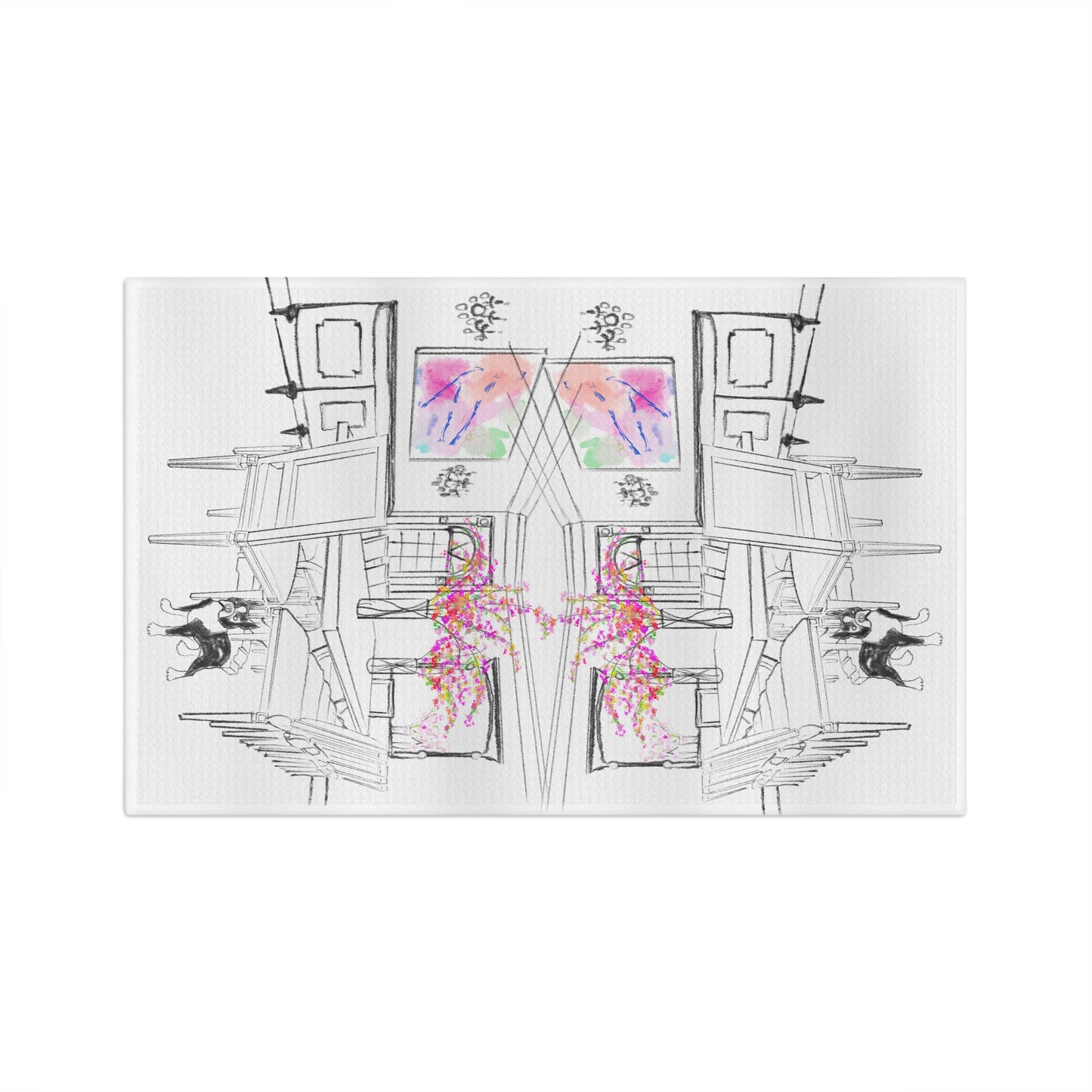Dish Towels Microfiber Illustration of Interior