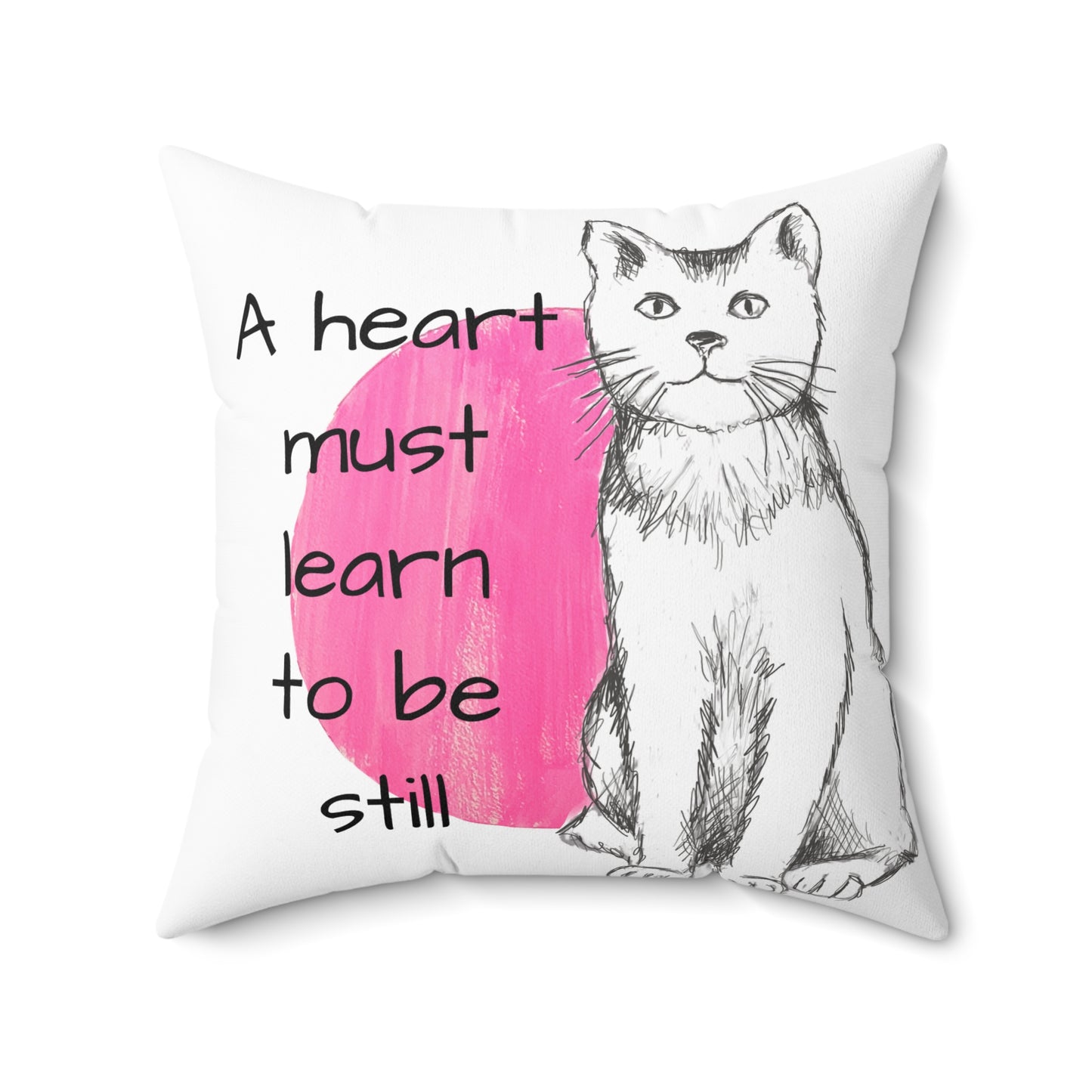 Colorful Cats & Dogs Polyester Square Pillow A heart must...
