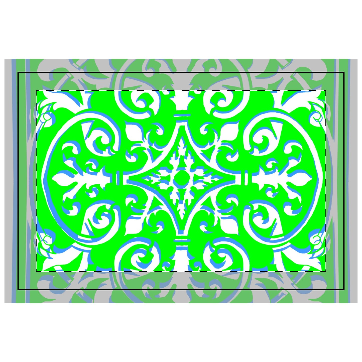 Quilted Placemat Hand-Drawn Classic