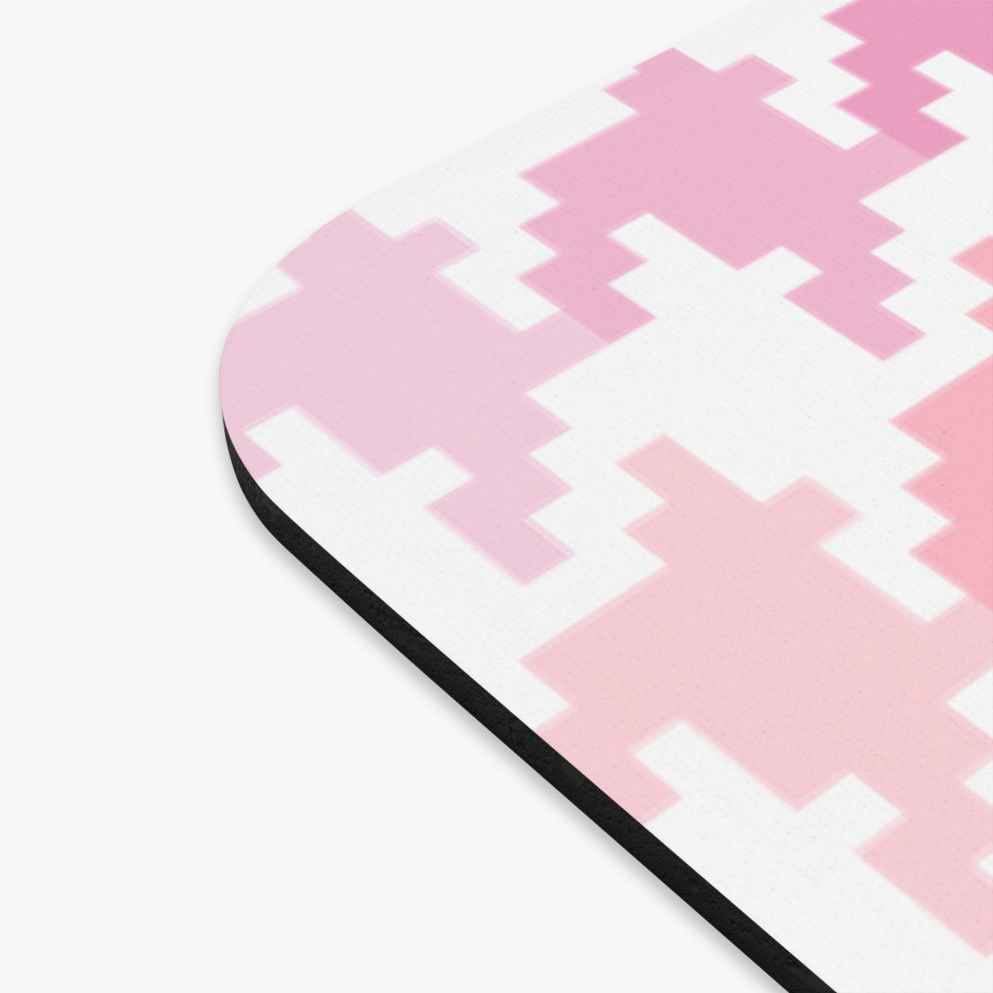 Houndstooth Fun in Pink and Orange Mouse Pad