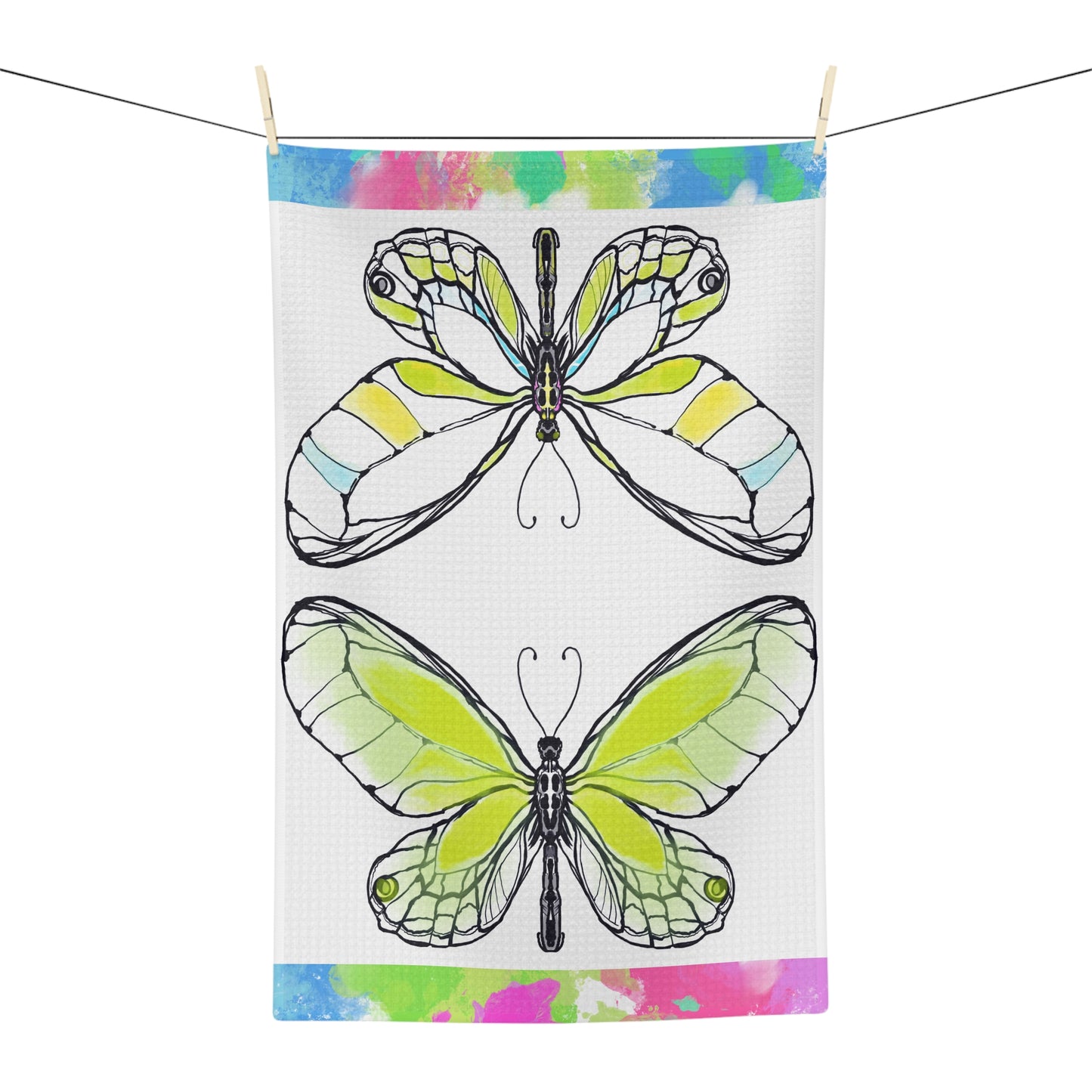 Flutterstripe Microfiber Tea Towel