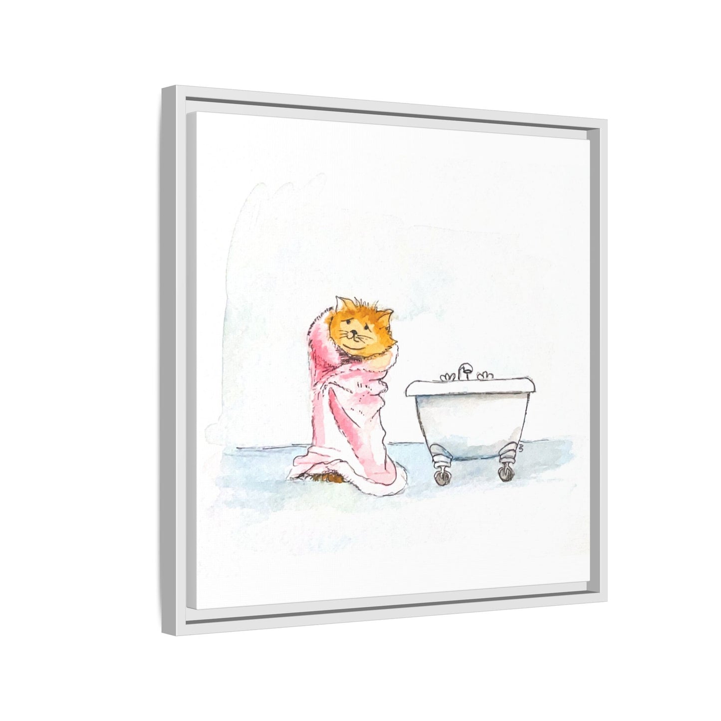 Kitty Fun Matte Canvas Framed