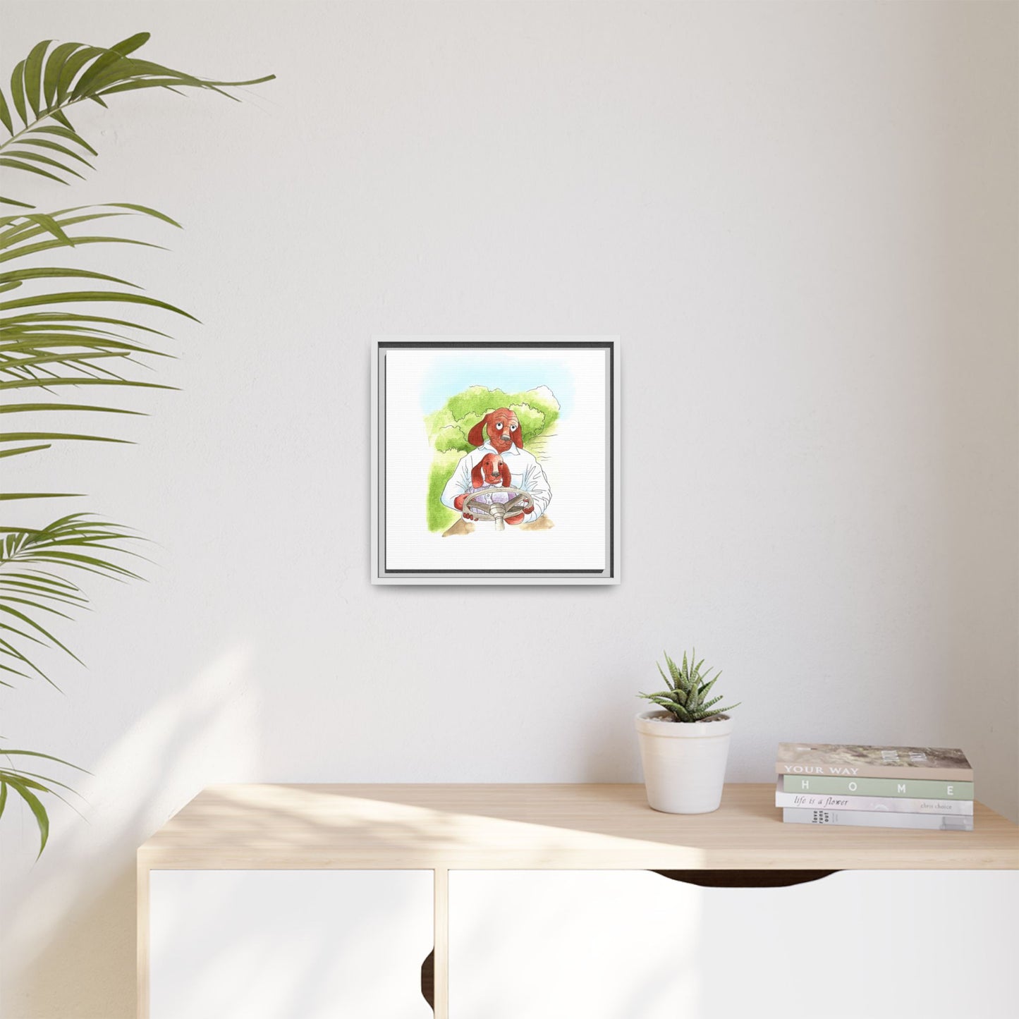 Dogi Fun Matte Canvas Framed