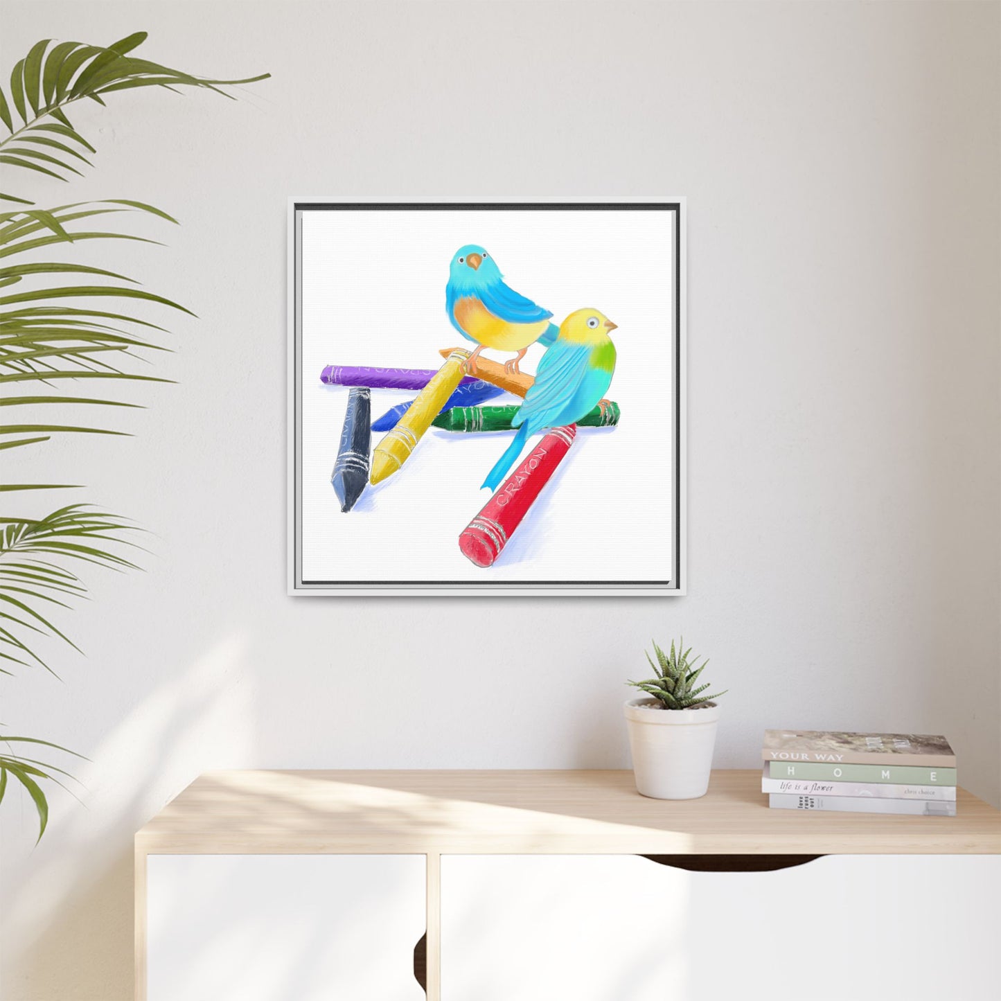 Jolly Birds Matte Canvas Framed