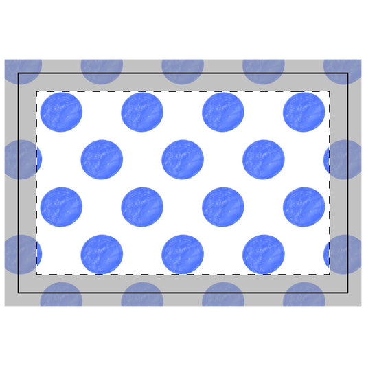 Polka dot Polyester Quilted Placemat- Polka Dot Medium Blue