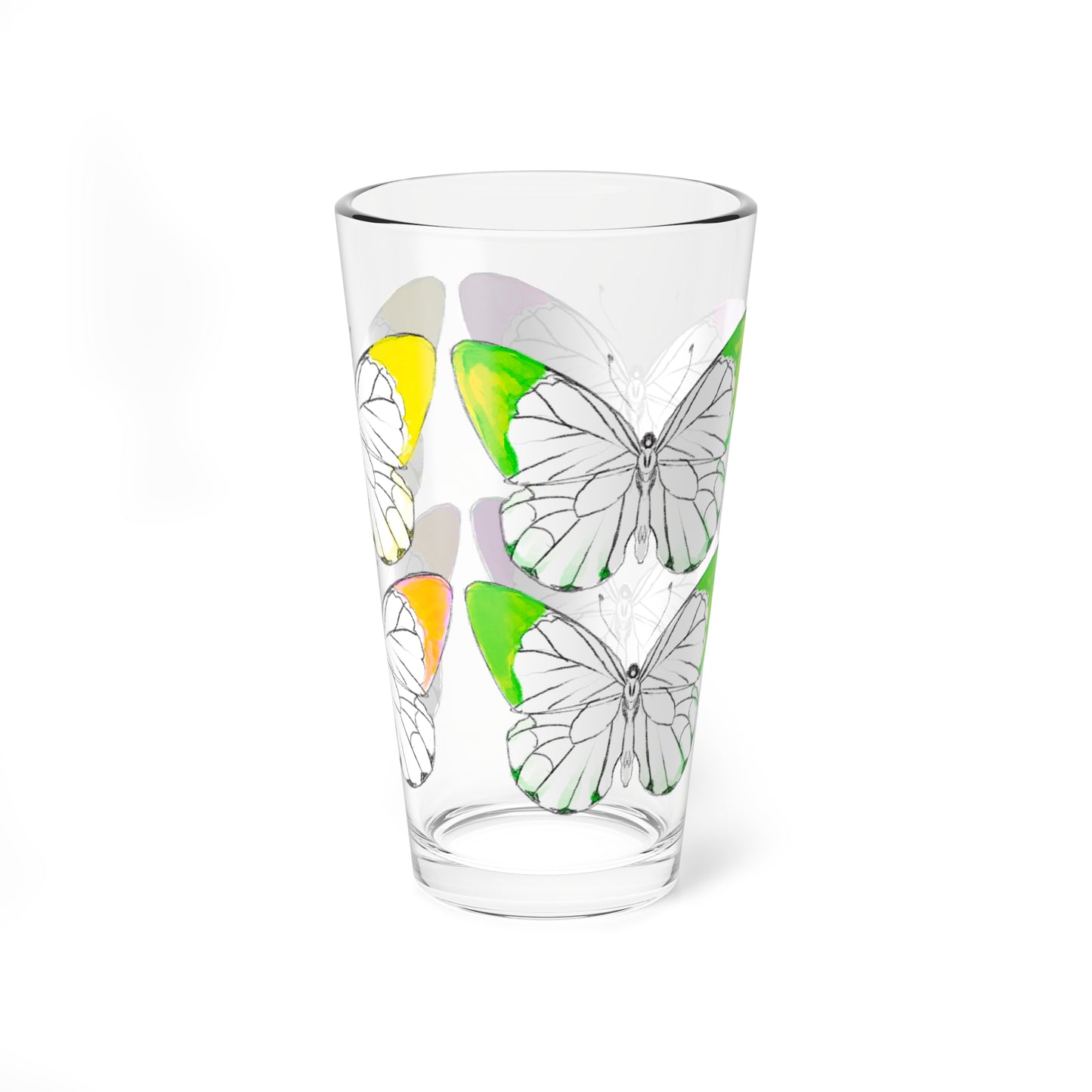 Pint Glass, 16oz Flutter Sips