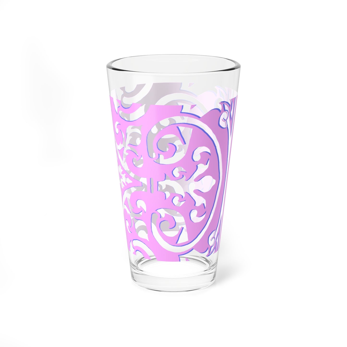 Mixing Glass, 16oz Scrollwork Art
