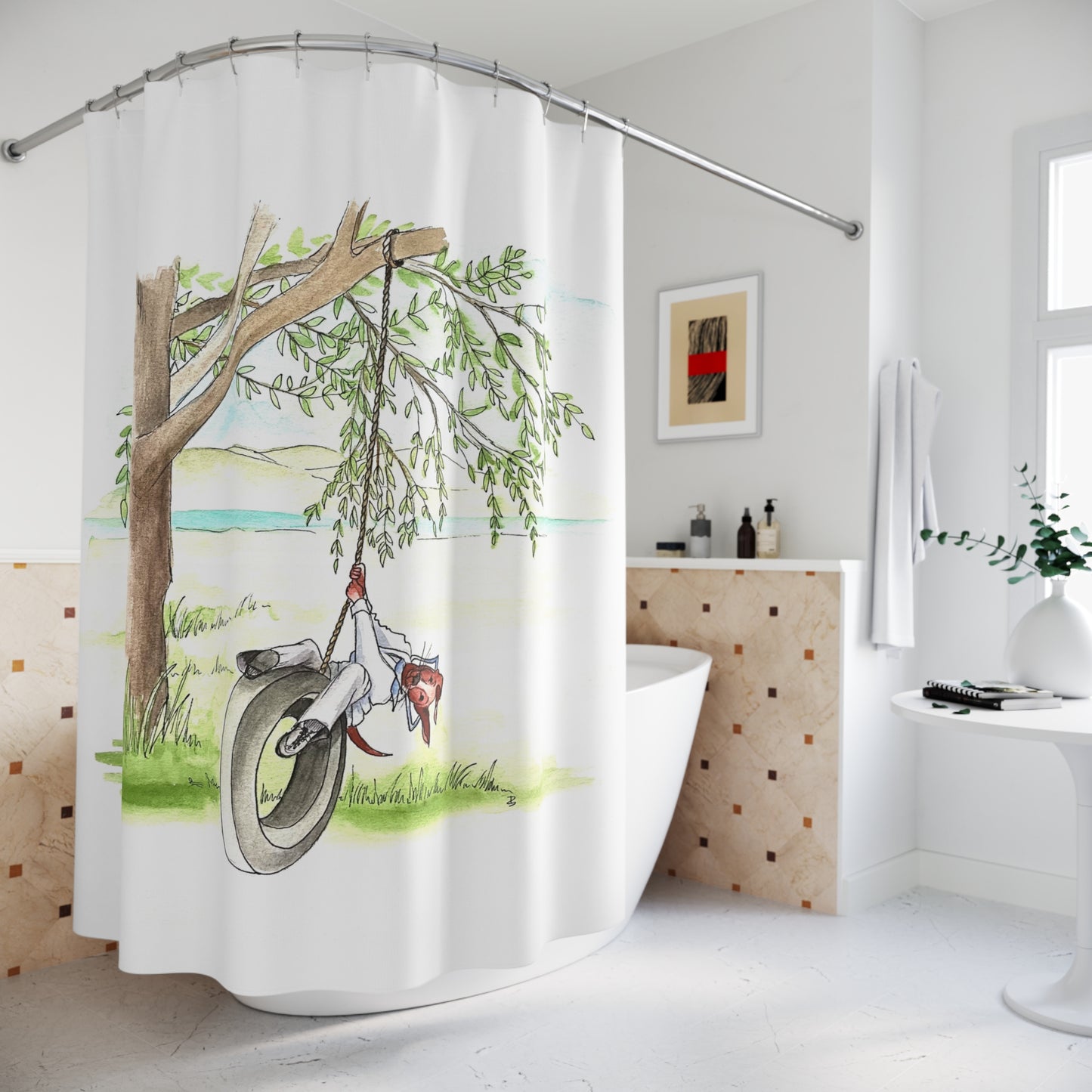 Shower Curtain Dog Fun