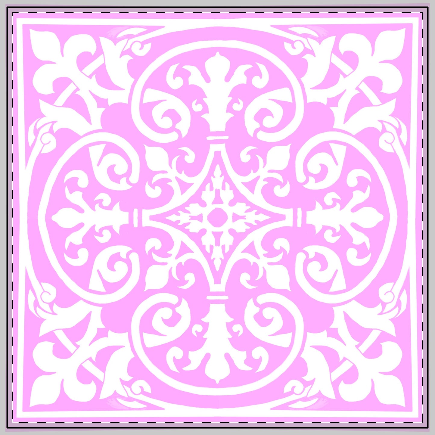 Scrollwork Tablecloths Pink
