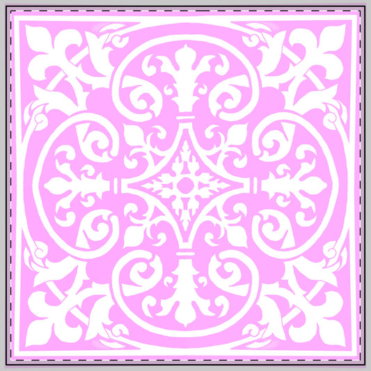 Scrollwork Tablecloths  Pink