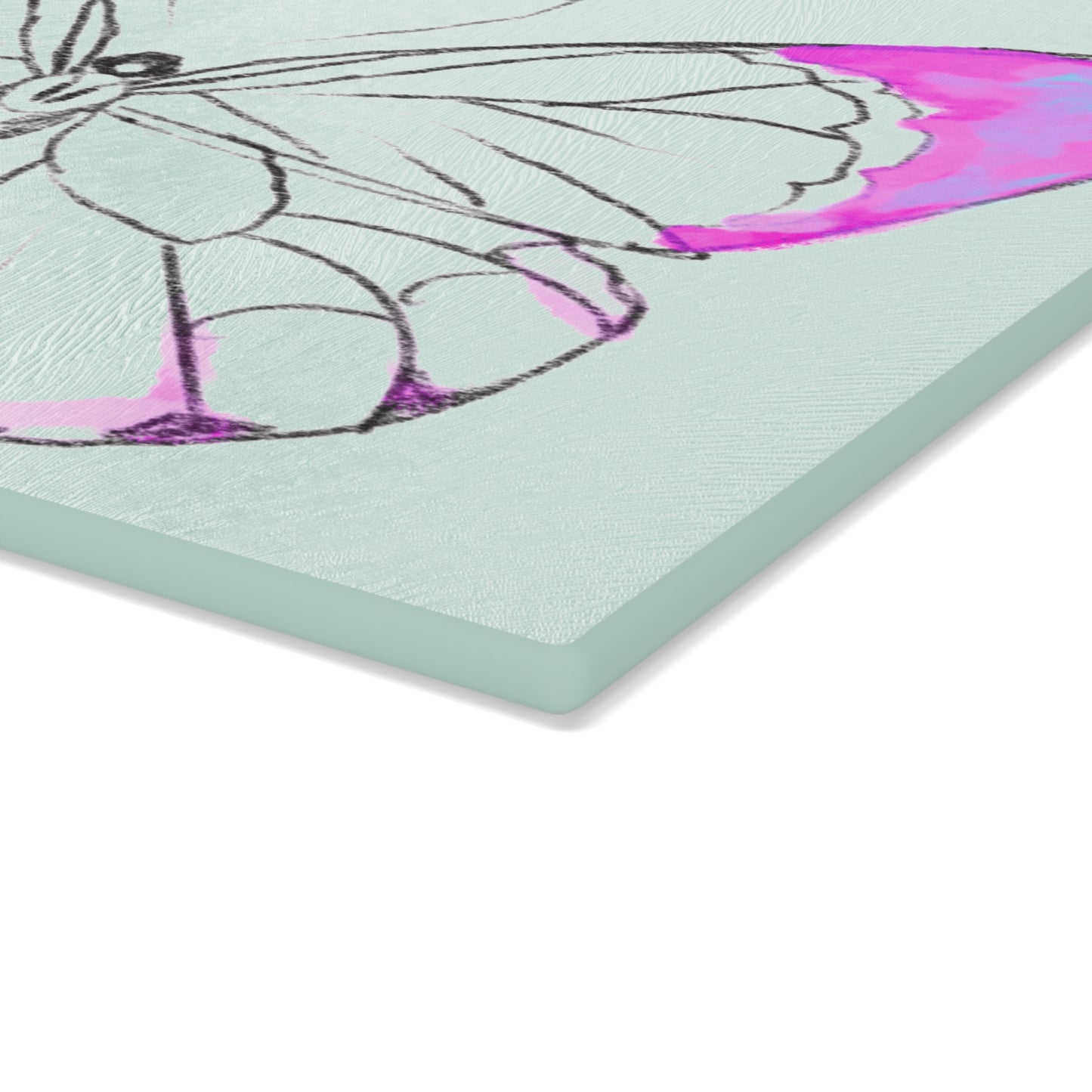 Chroma Glass Cutting Board Raspberry