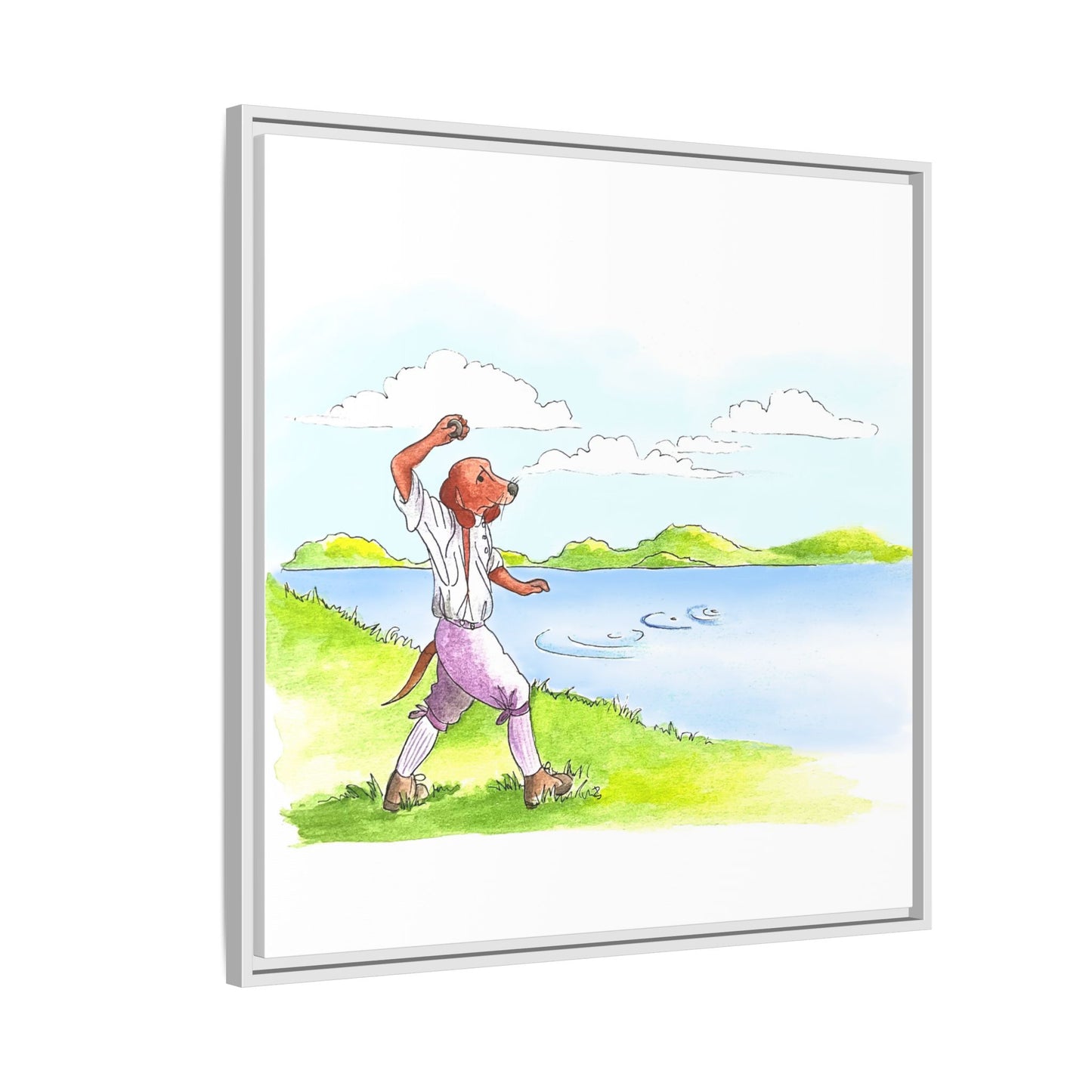 Dogi Fun Matte Canvas Framed