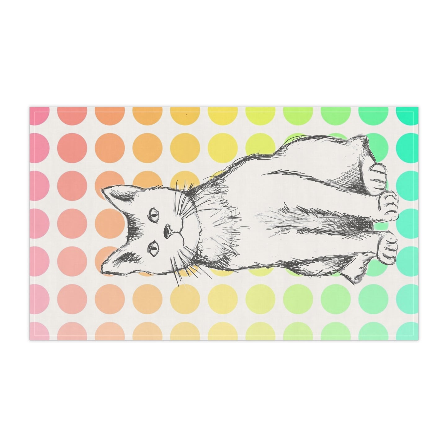 Colorful Cat Tea Towel