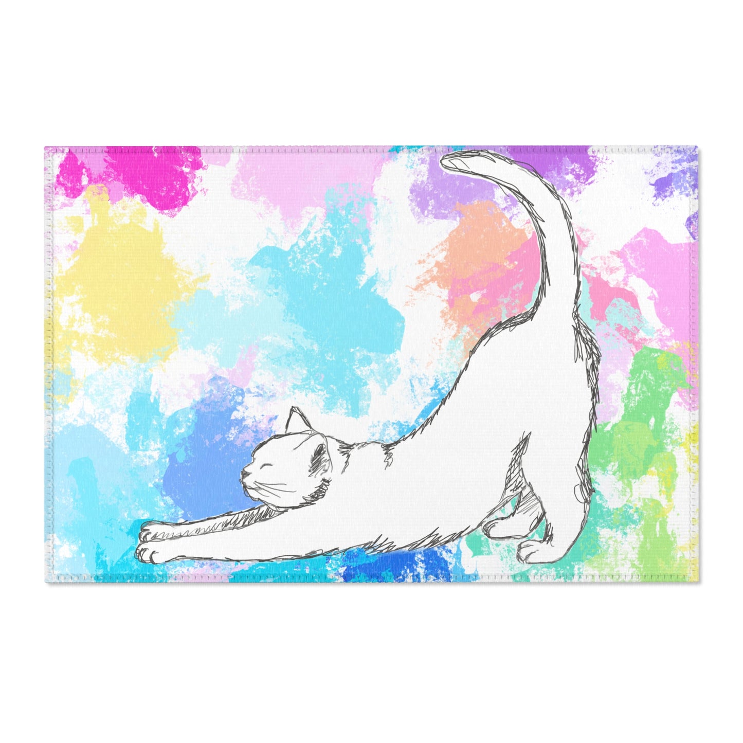 Indoor Area Rug Kitty Fun