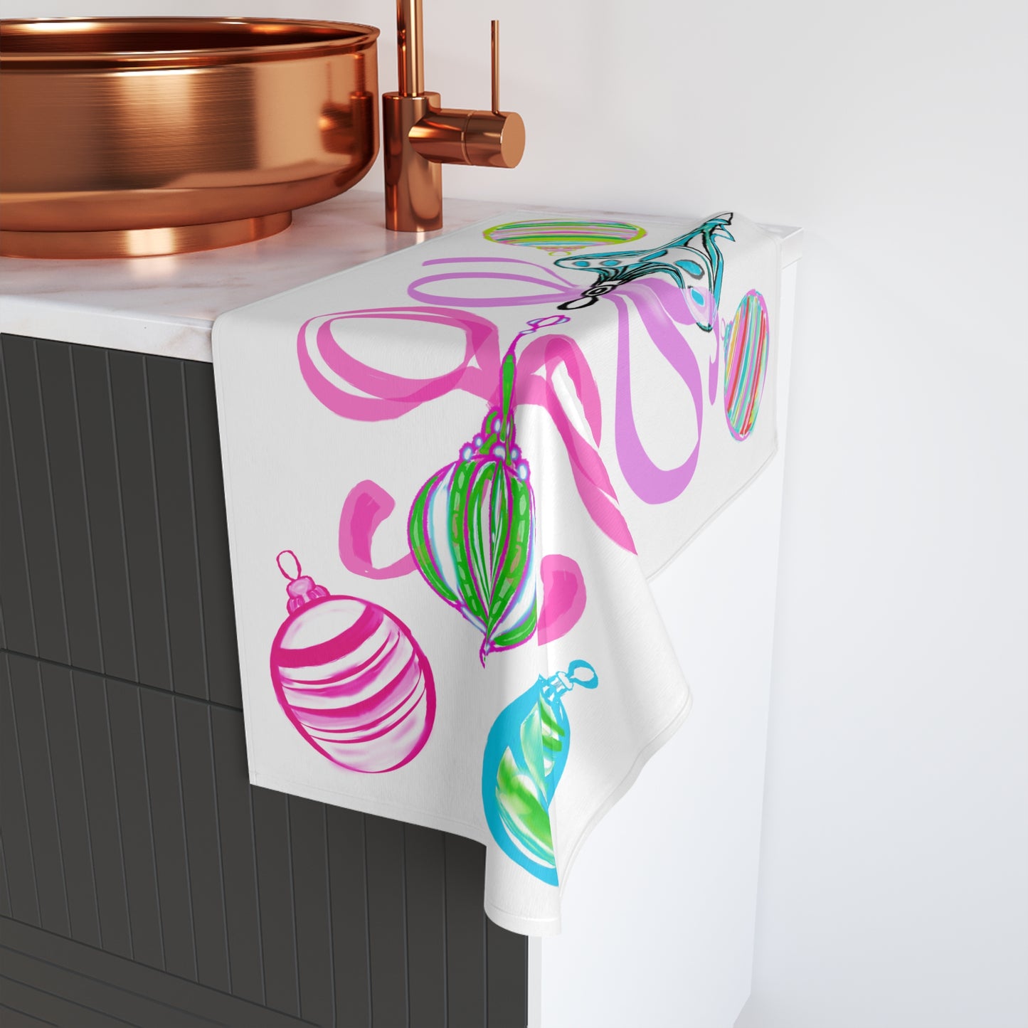 Hand Towel Merry Ornaments