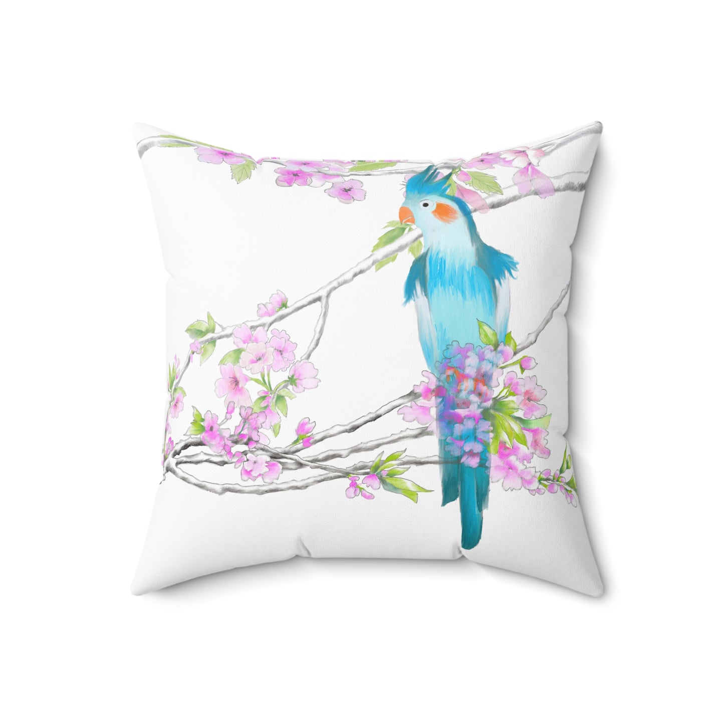 Jolly Birds Spun Polyester Square Pillow