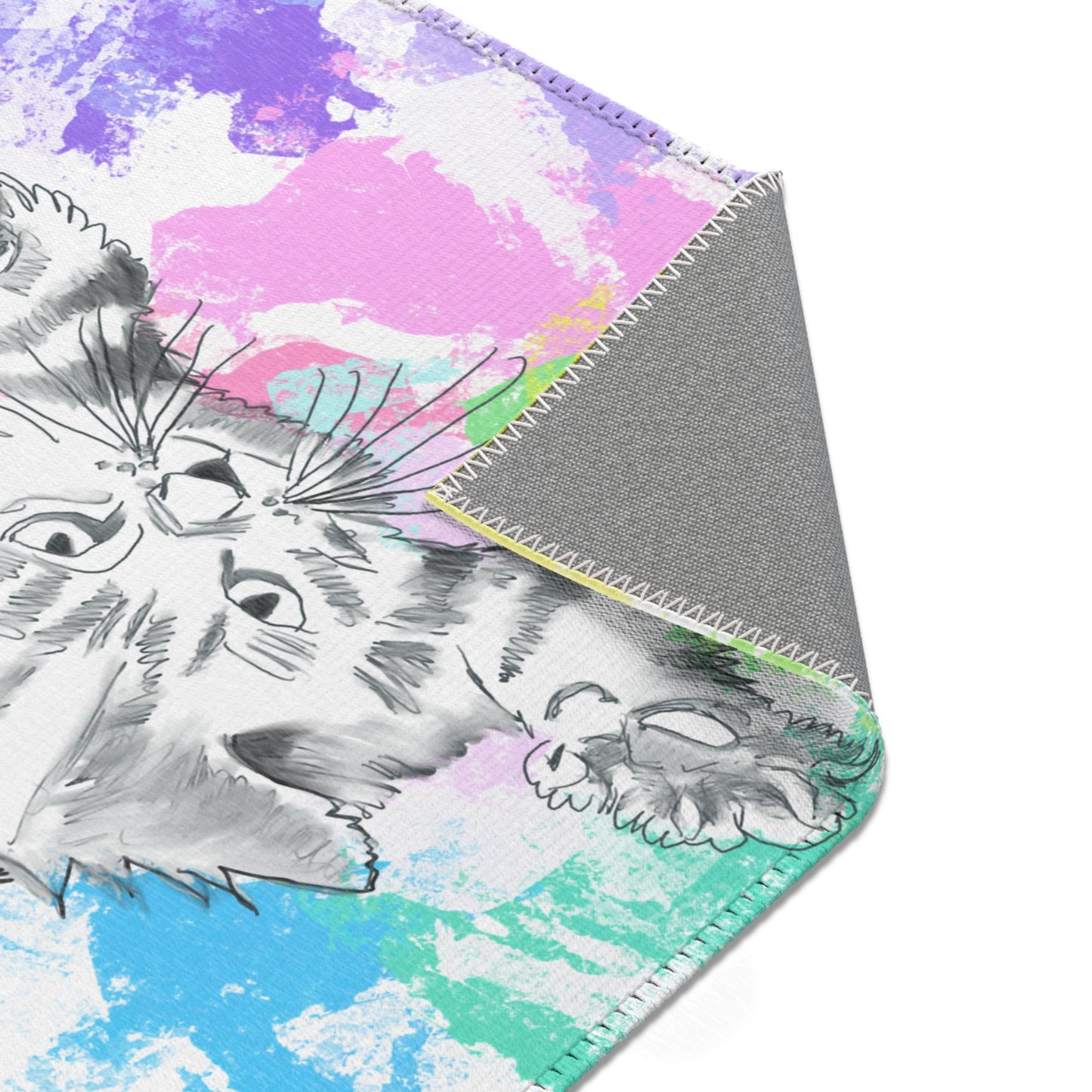 Kitty Fun Vertical Indoor Area Rugs
