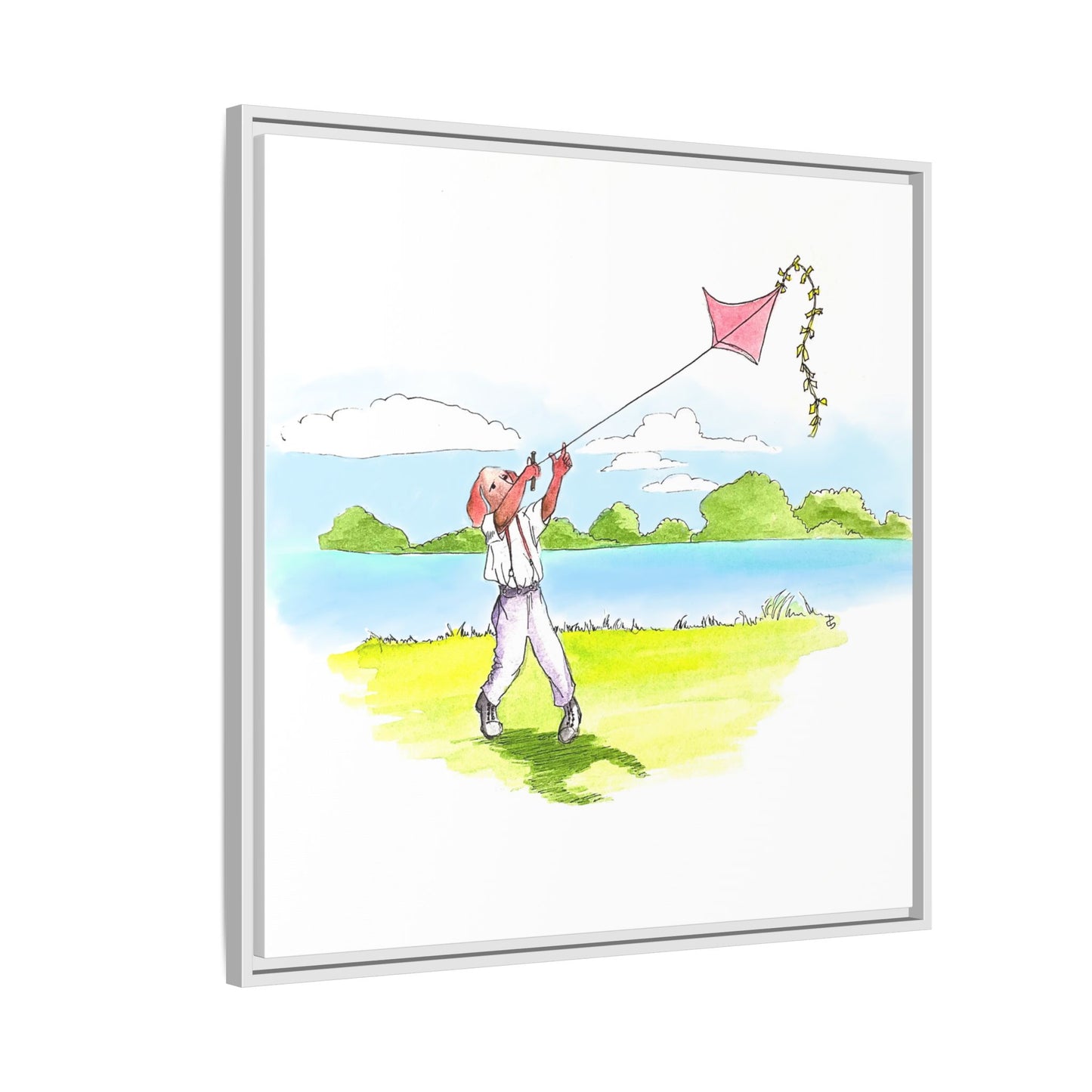 Dogi Fun Matte Canvas Framed