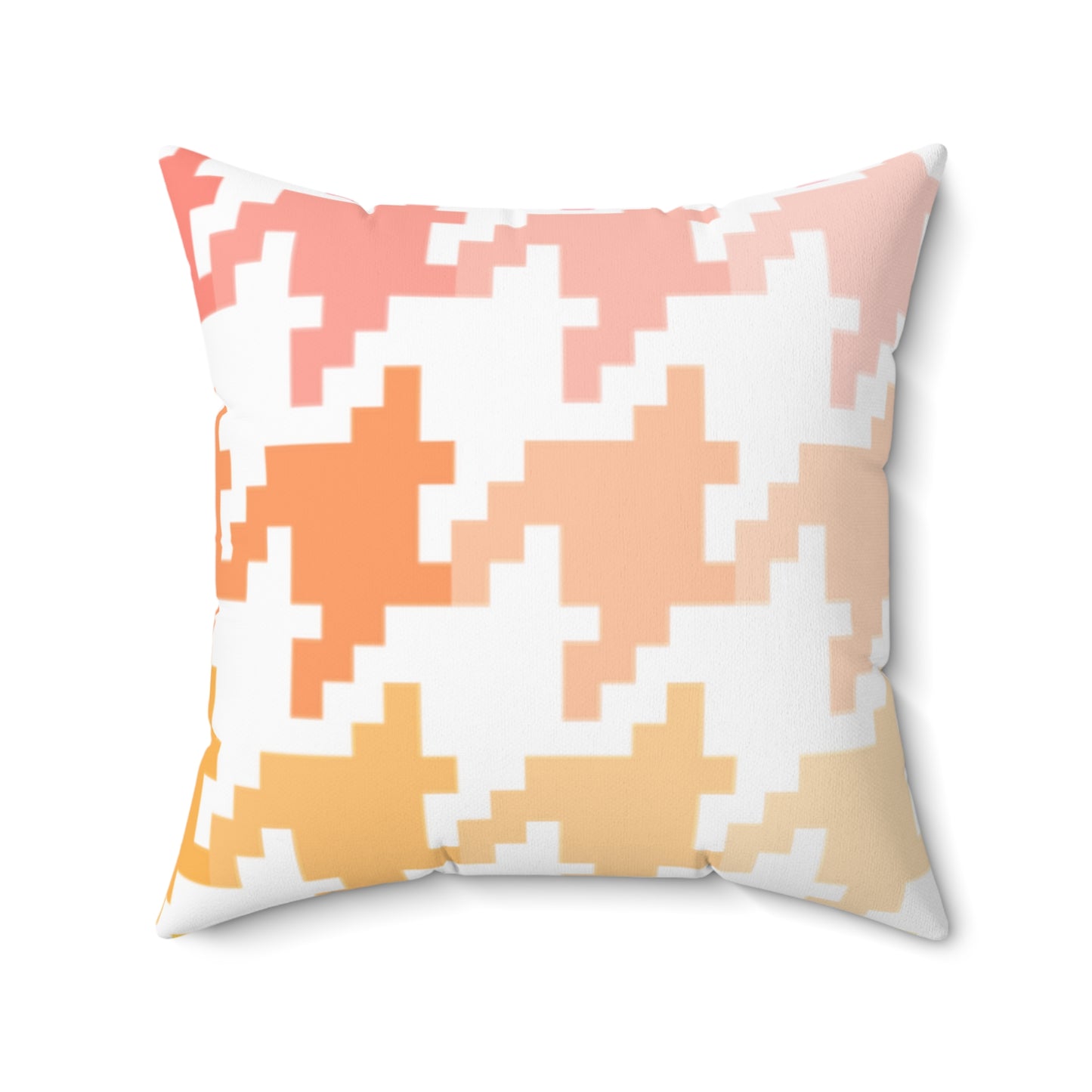 Hounds Tooth Fun Pillow Pink/Orange