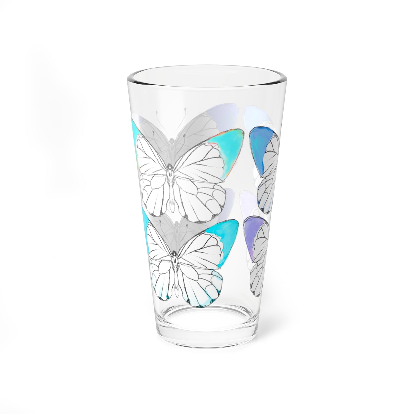 Pint Glass, 16oz Flutter Sips