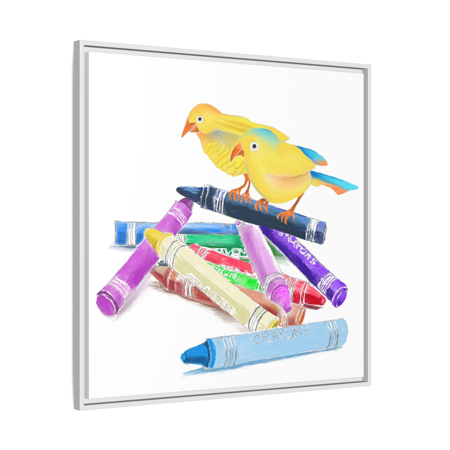 Jolly Birds Matte Canvas Framed