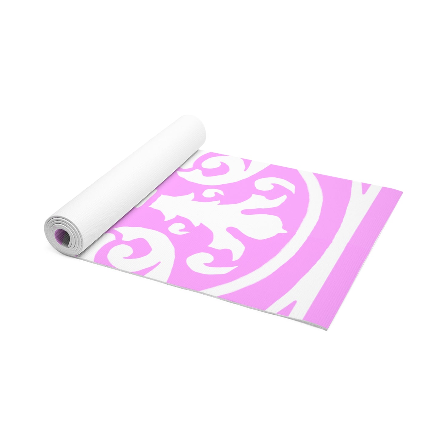 Scrollwork Exercise Mat Pink