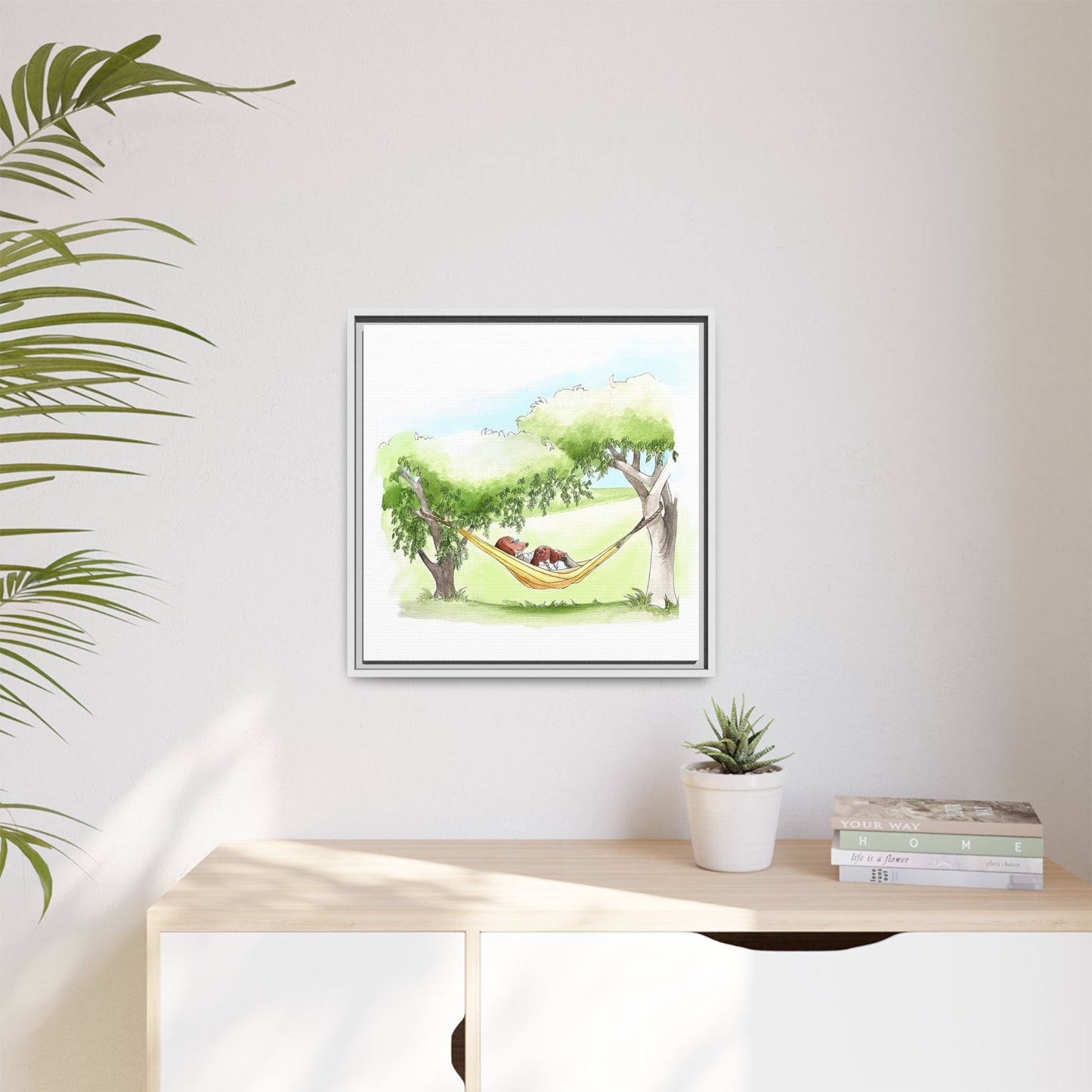 Dogi Fun Matte Canvas Framed