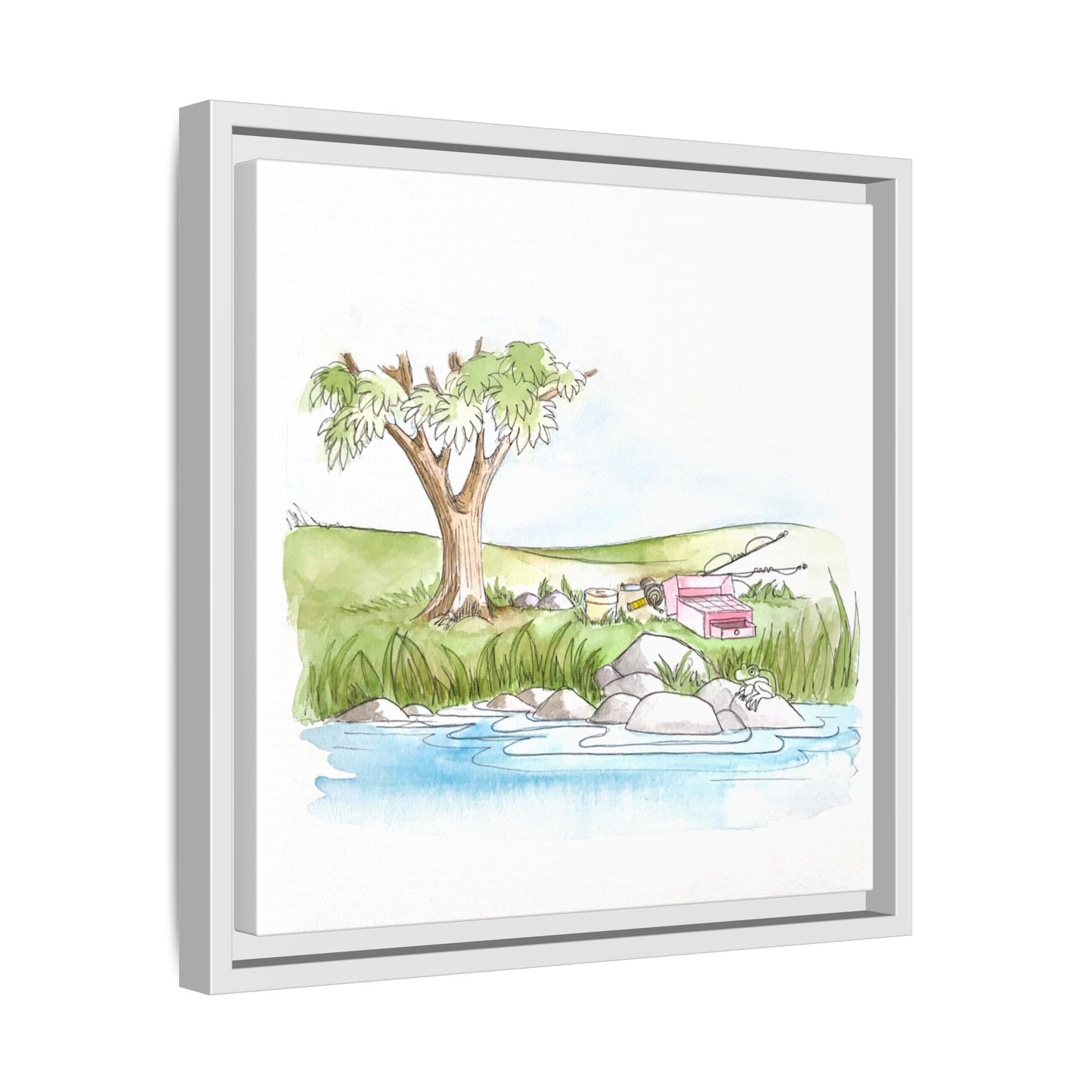 Kitty Fun Matte Canvas Framed