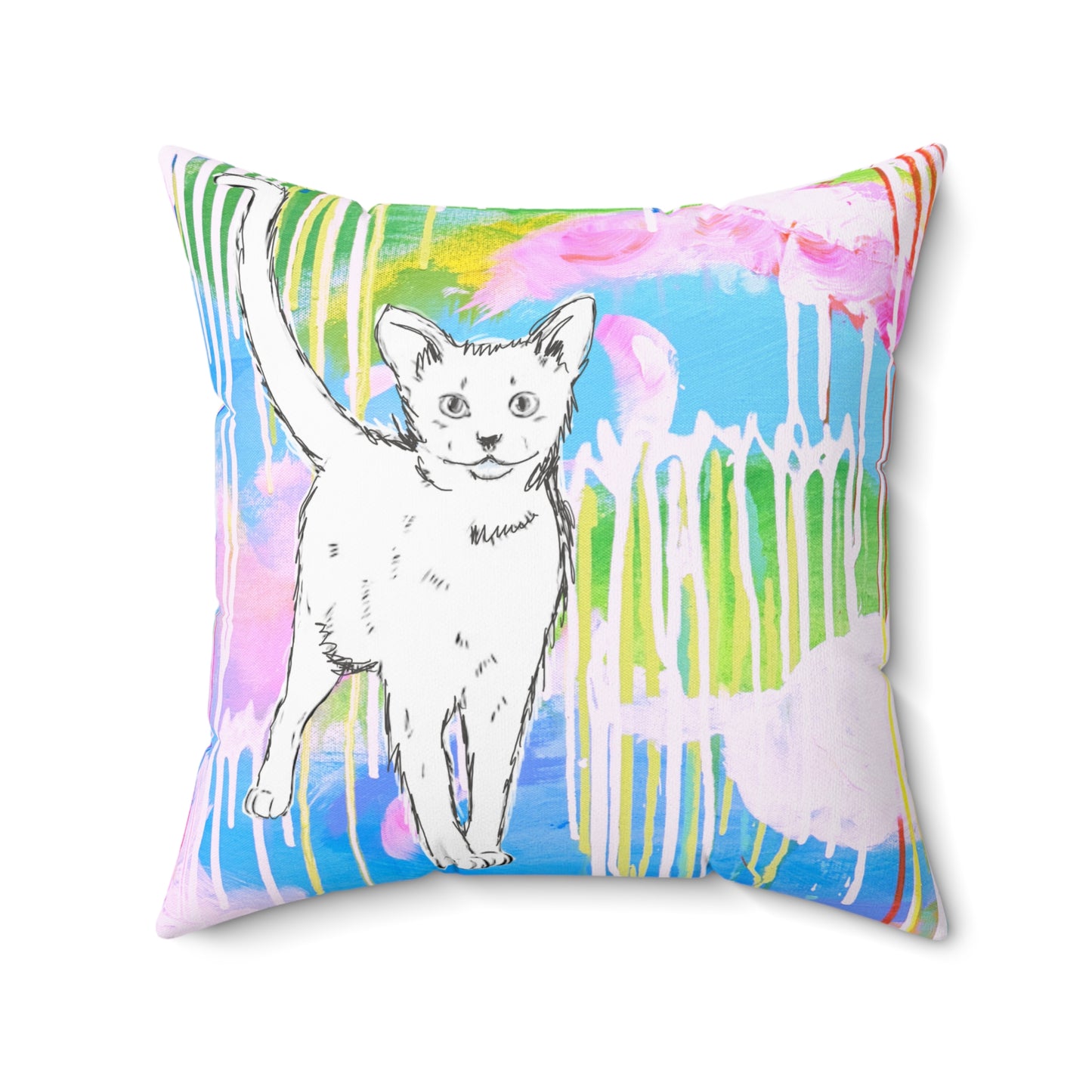 Pillows Polyester Square Kitty Fun