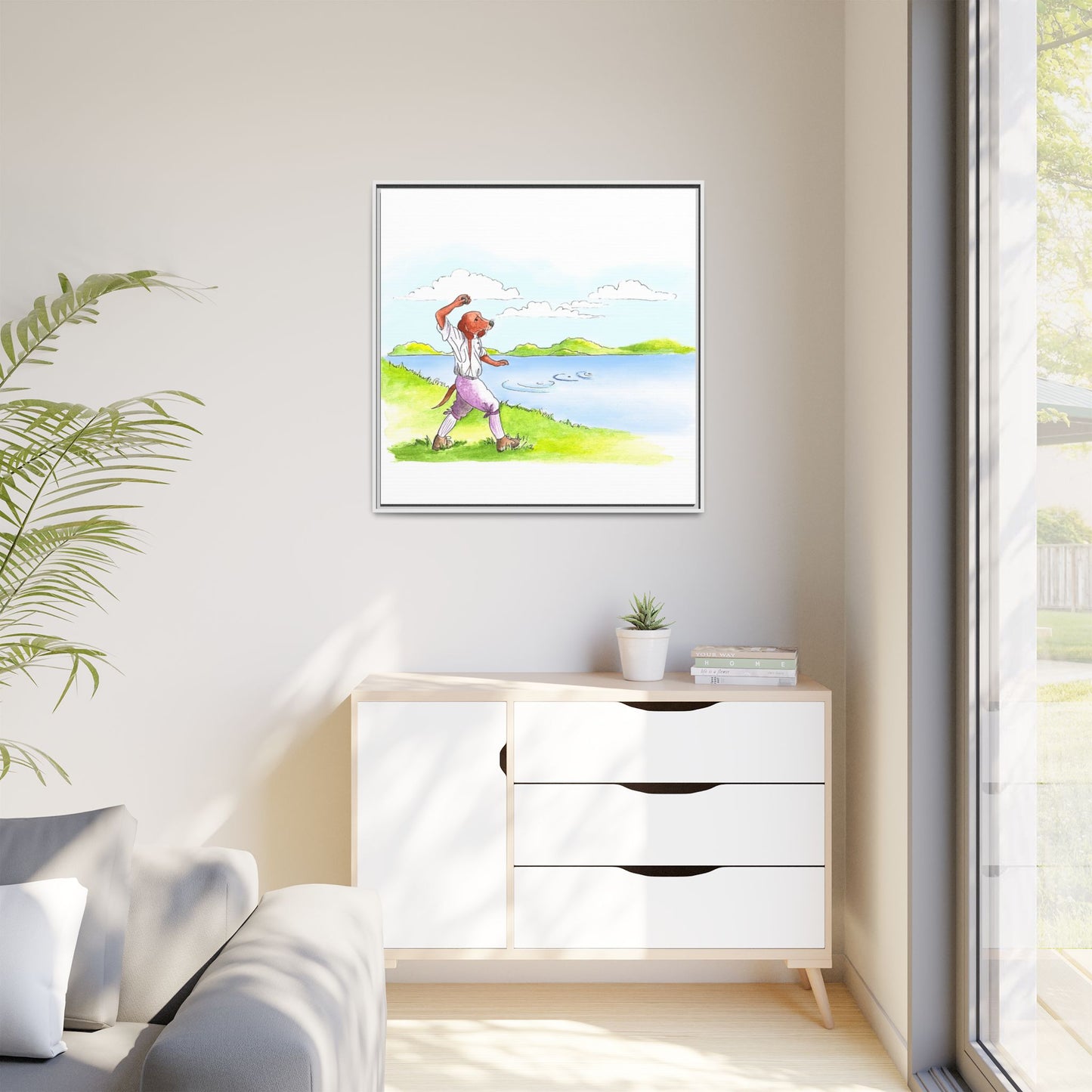 Dogi Fun Matte Canvas Framed