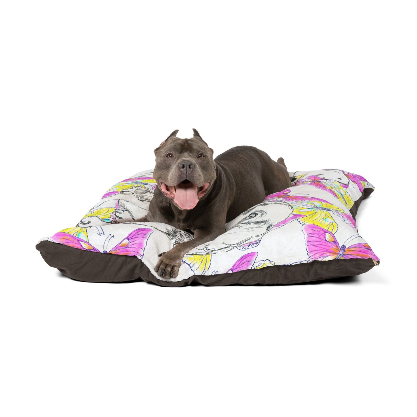 Dogi Butterfly Flutter Pet Bed Pink and Yellow