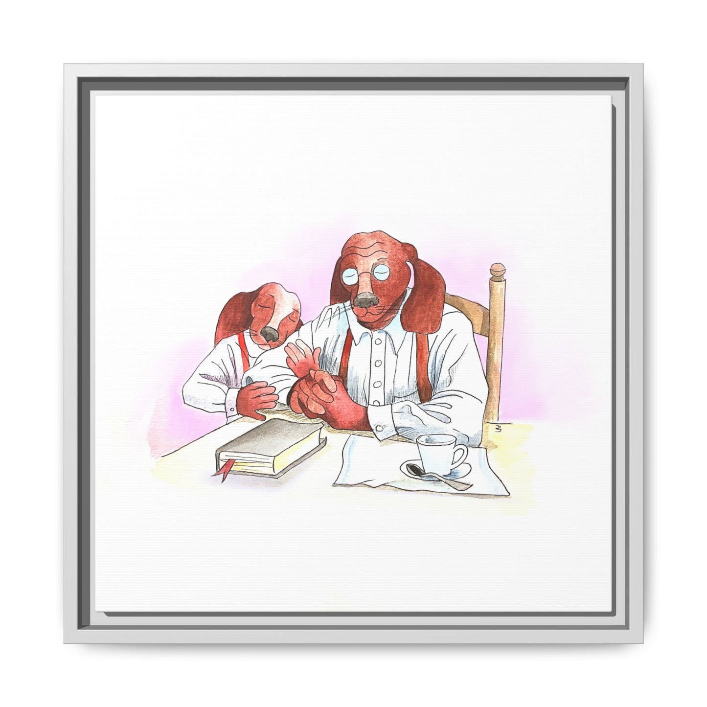 Dogi Fun Matte Canvas Framed