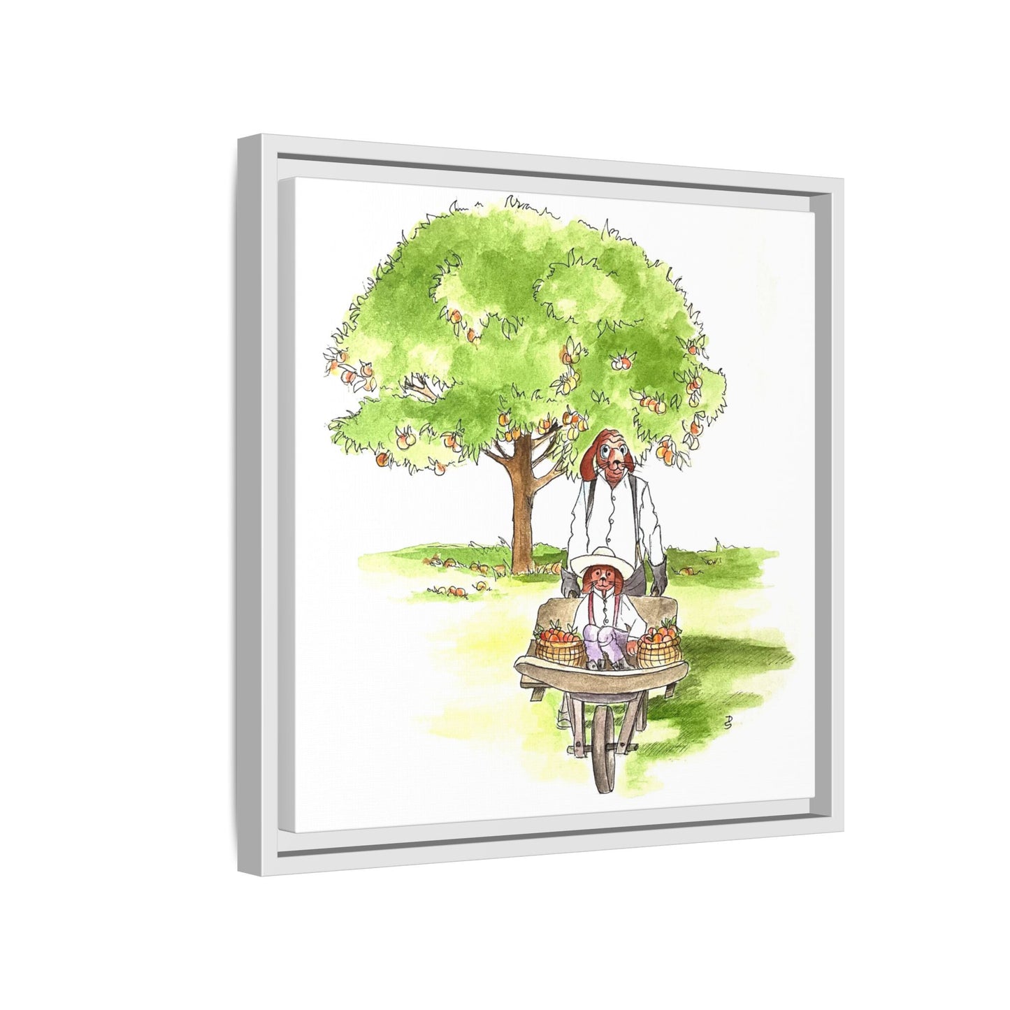 Dogi Fun Matte Canvas Framed