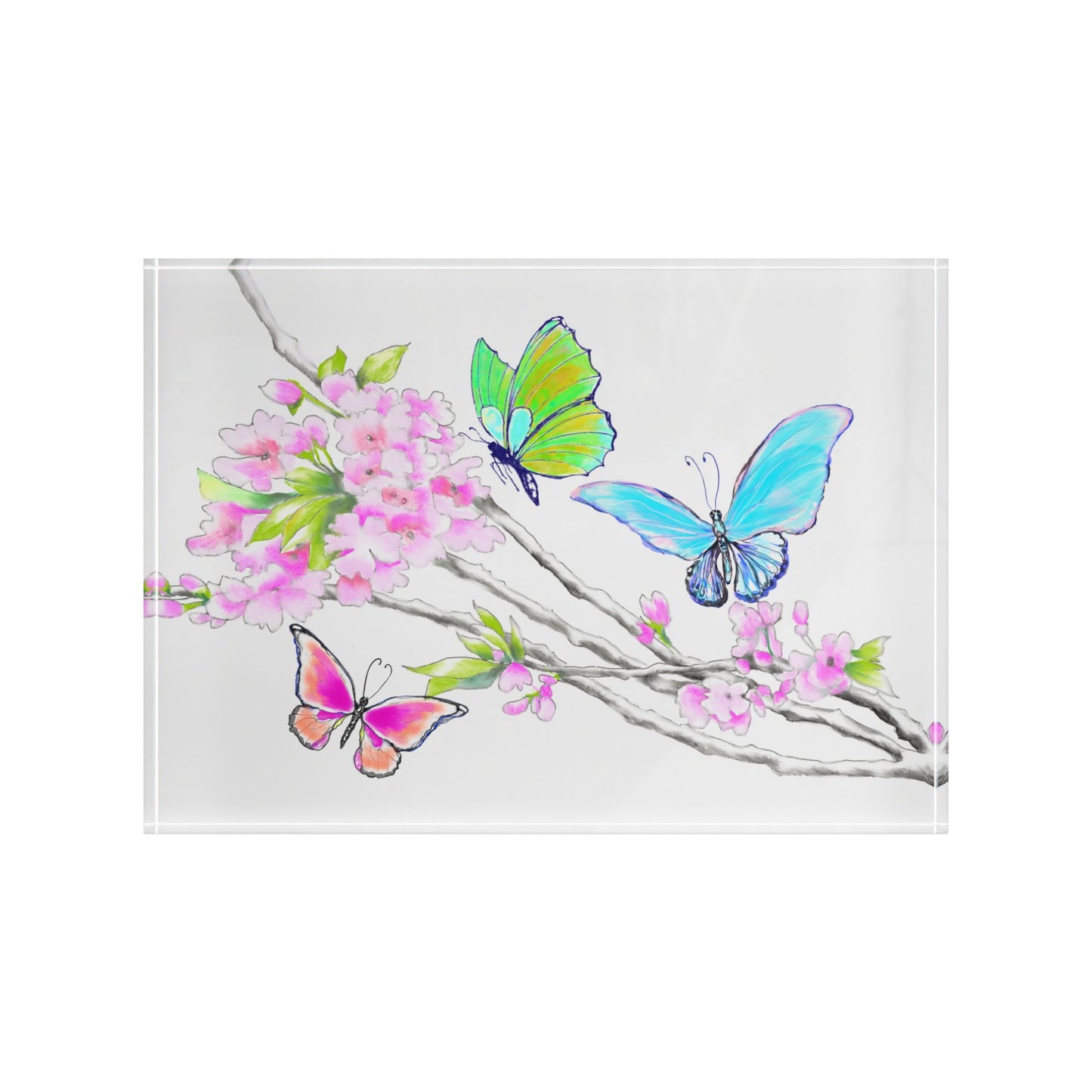 Blossom Whirl Acrylic Art Block