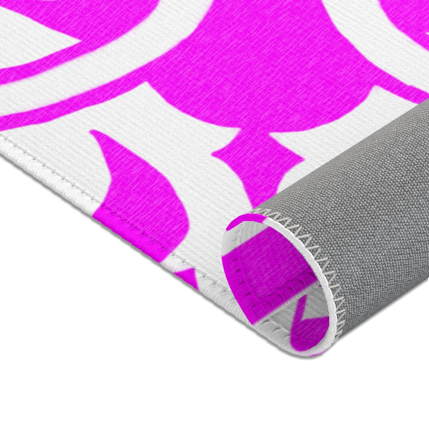 Scrollwork Indoor/Outdoor Rug Raspberry "Sola Gratia..."