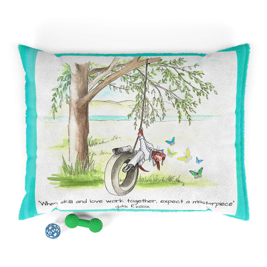 Dogi Butterfly Flutter Pet Bed "When skill and love..."