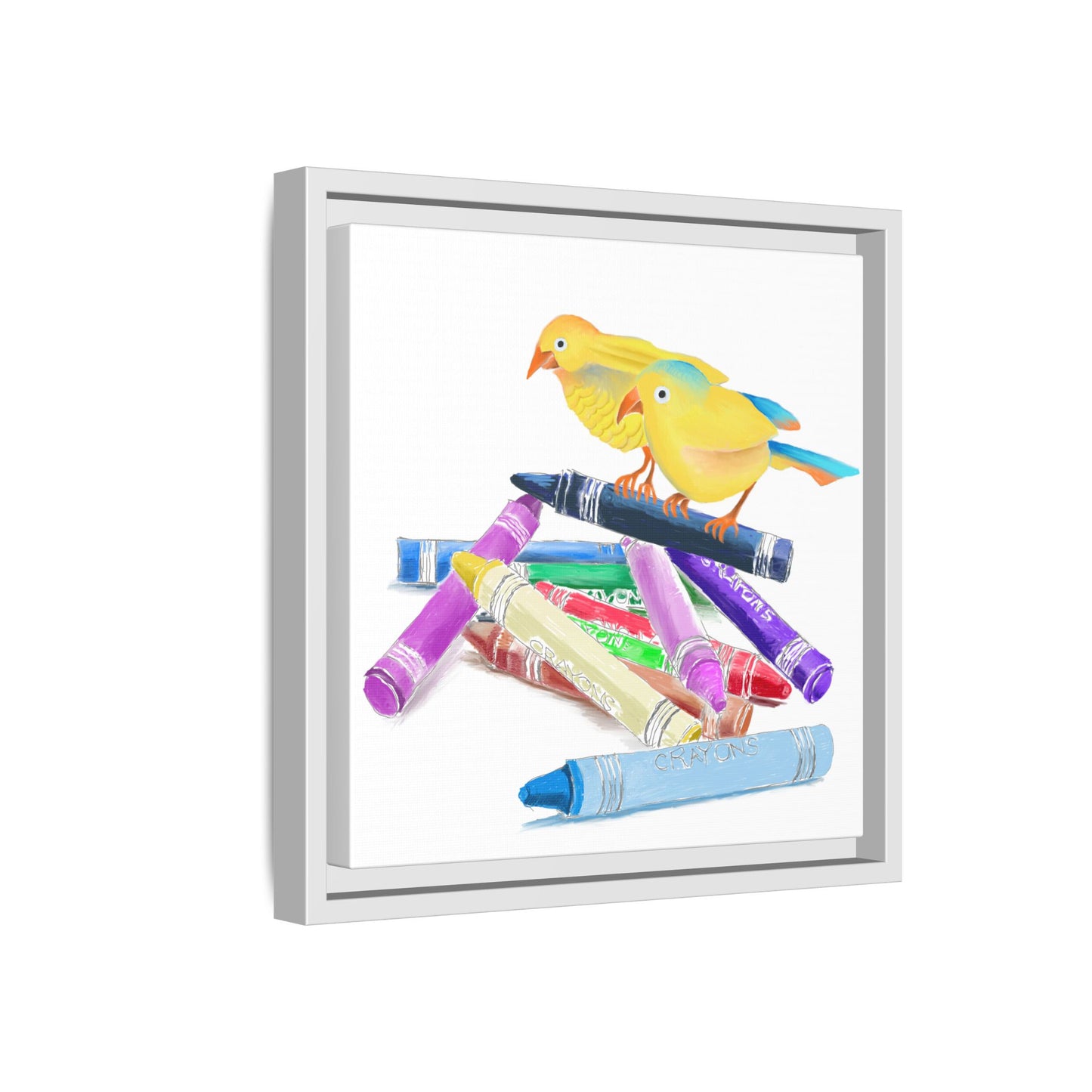 Jolly Birds Matte Canvas Framed