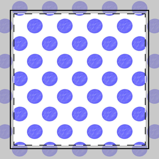 Polka Dot Poly Twill Napkin, Ultra Marine, Bright White Fabric Background