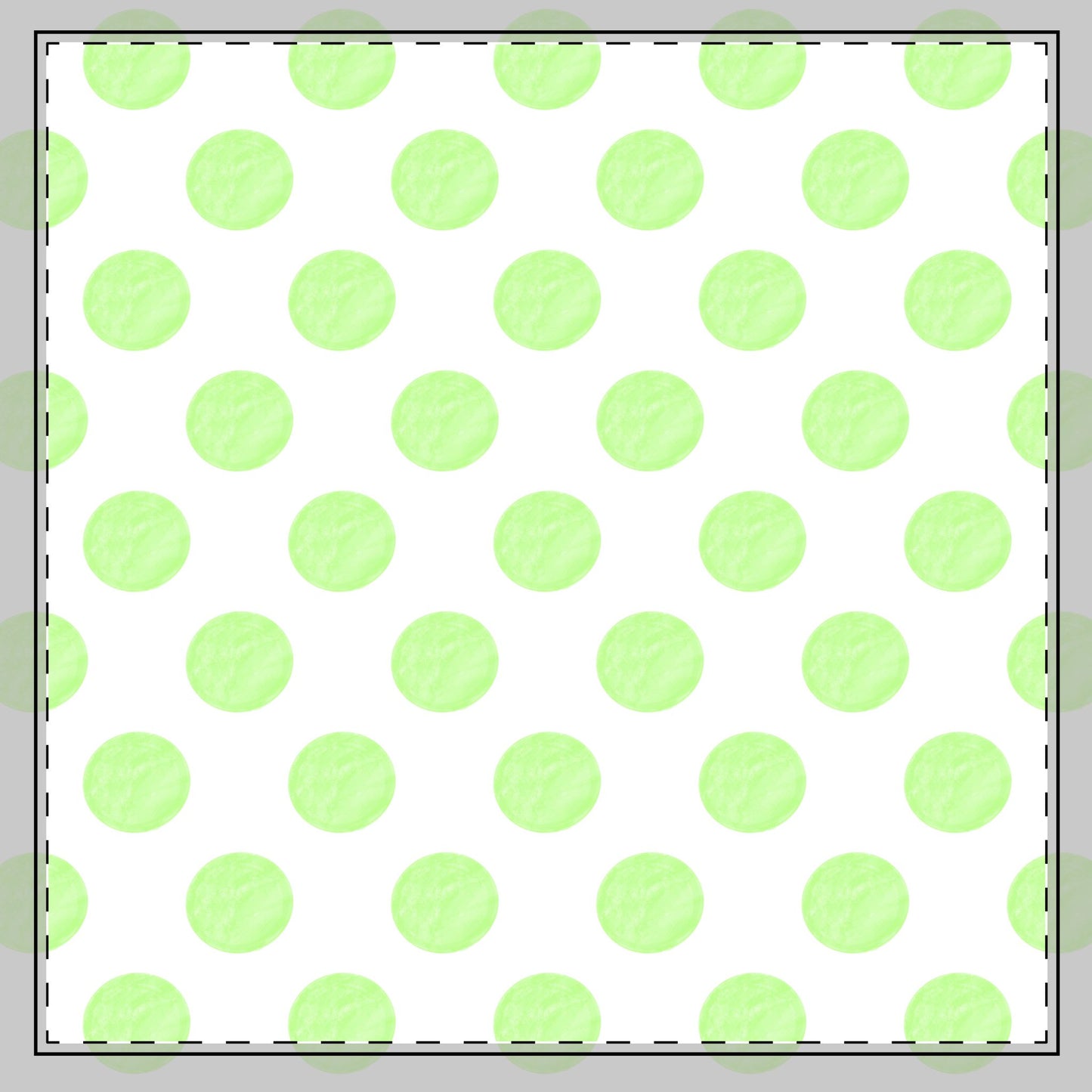 X Polka Dot Poly Twill Napkin, Lime, Bright White Fabric Background