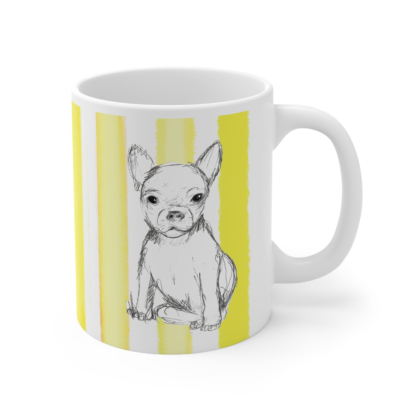 Dogi Fun Ceramic Mug Yellow Chihuahuas