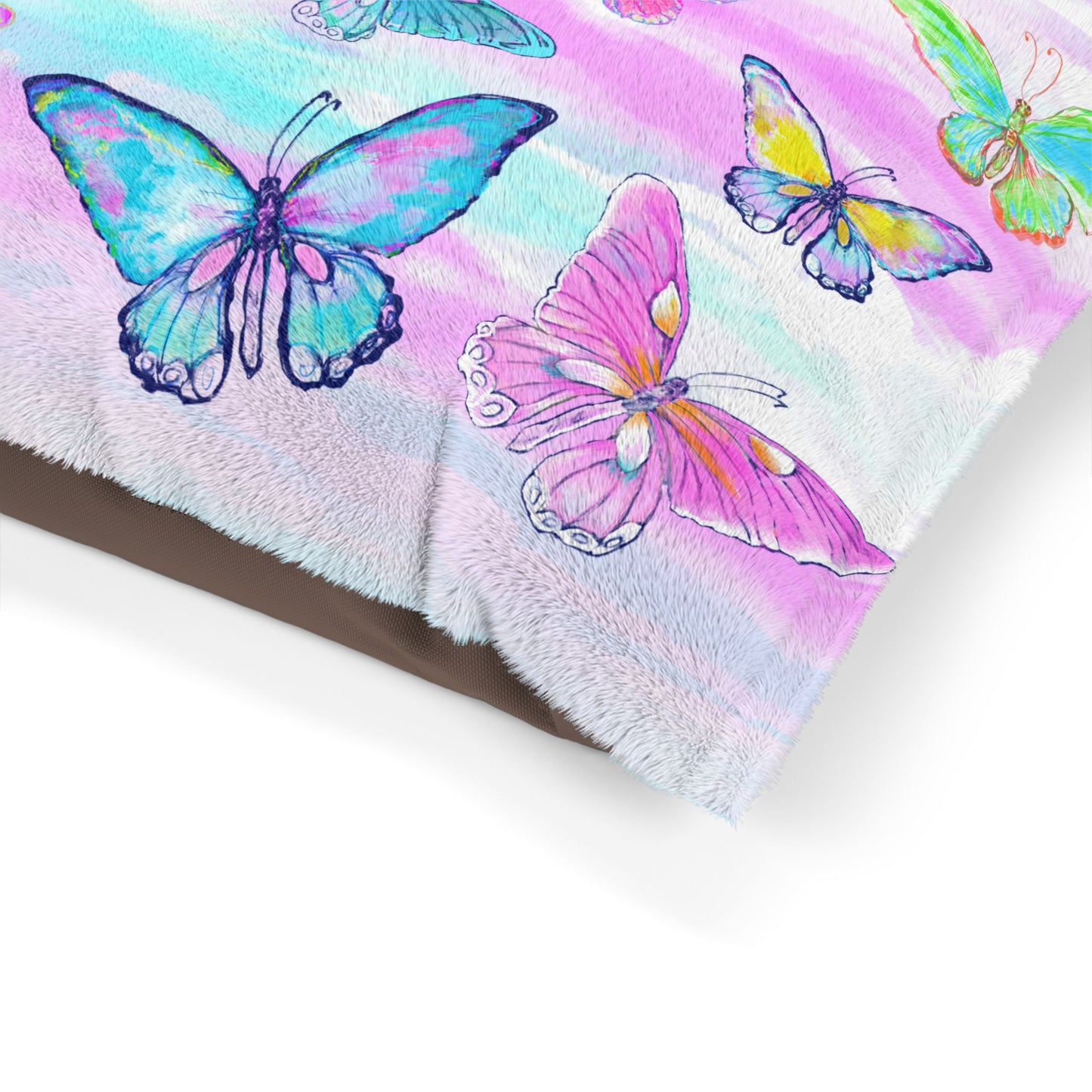 Dogi Butterfly Flutter Pet Bed Colorful Butterflies Pink Sky