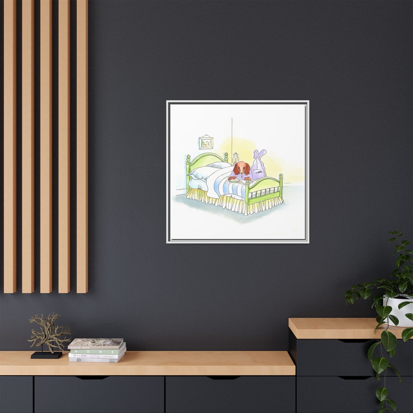 Dogi Fun Matte Canvas Framed