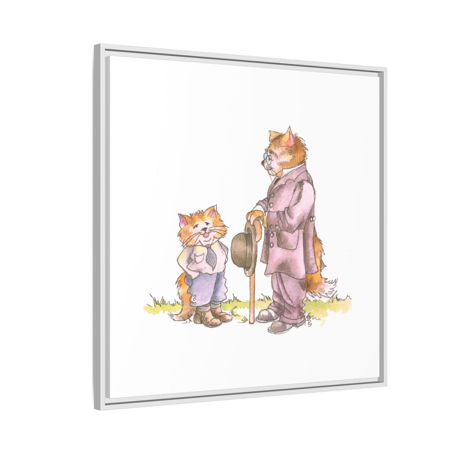 Kitty Fun Matte Canvas Framed