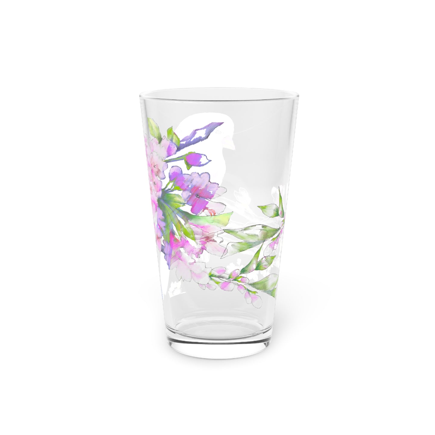 Pint Glass Jolly Birds. 16oz